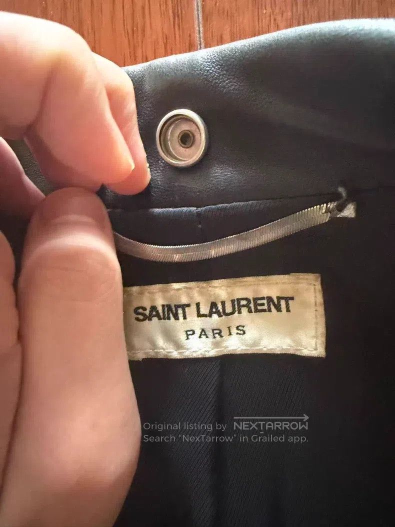 Saint Laurent Paris Saint Laurent Paris Motorcycle Leather Jacket with Black Z Size XS / US 0-2 / IT 36-38 - 3 Thumbnail