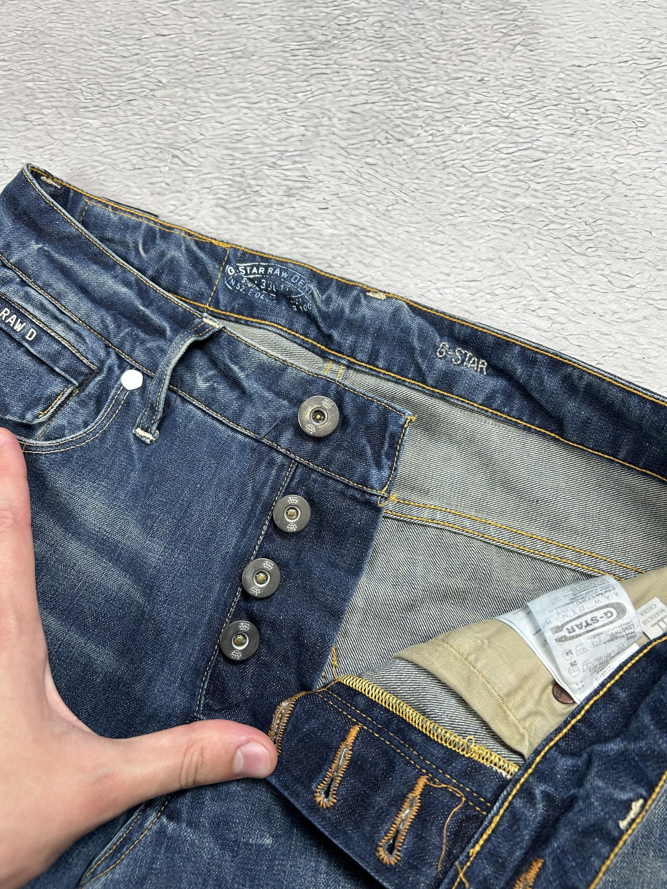 G-Star × Vintage Vintage G-Star Raw Denim Jeans Straight Boiled Oldmoney Size US 29 - 4 Thumbnail
