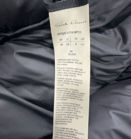 Rick Owens Rick Owens Long Sleeve Down Jacket Size M / US 6-8 / IT 42-44 - 3 Thumbnail