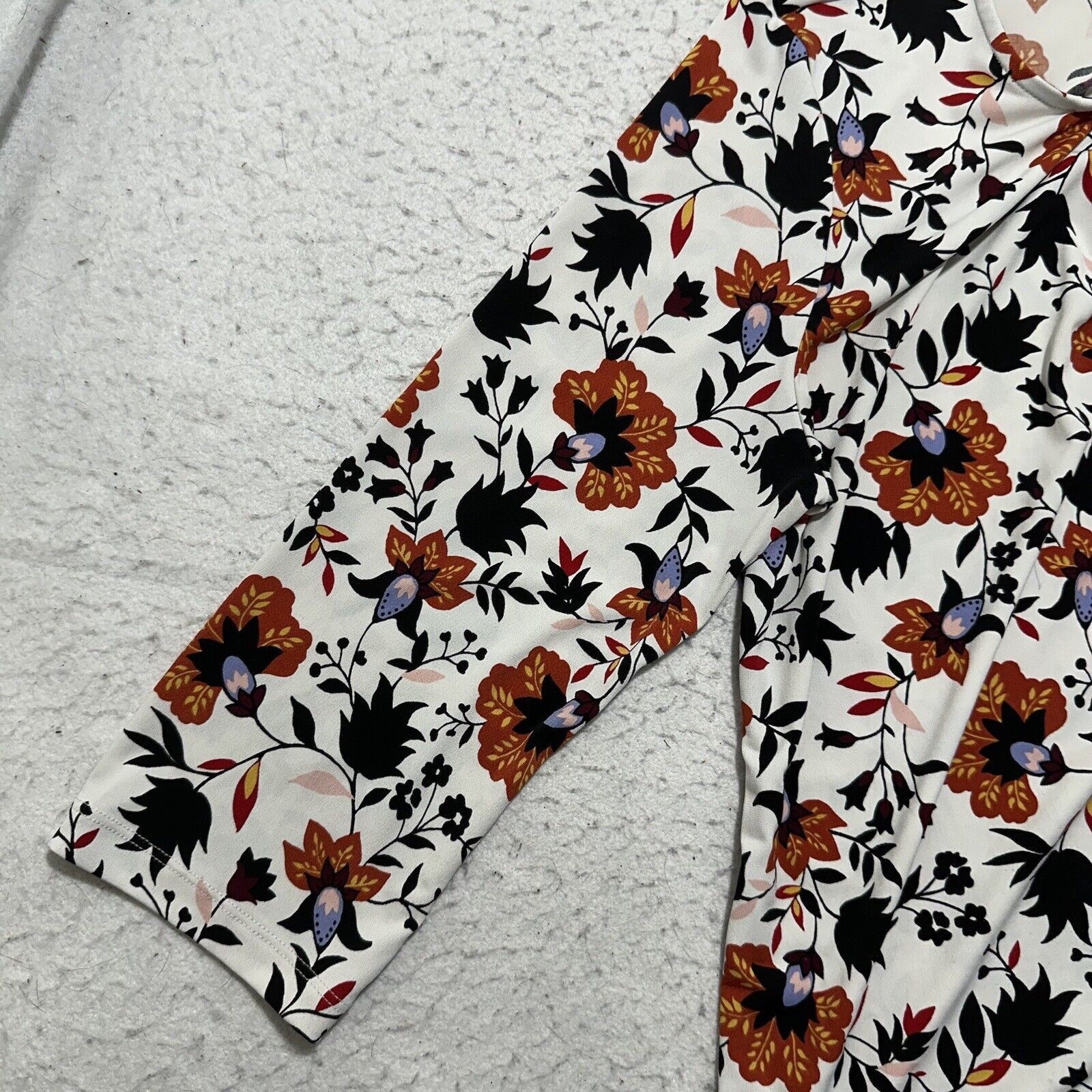 Liz Claiborne Liz Claiborne XL White Floral Long Sleeve Pullover Blouse Size XL / US 12-14 / IT 48-50 - 6 Thumbnail