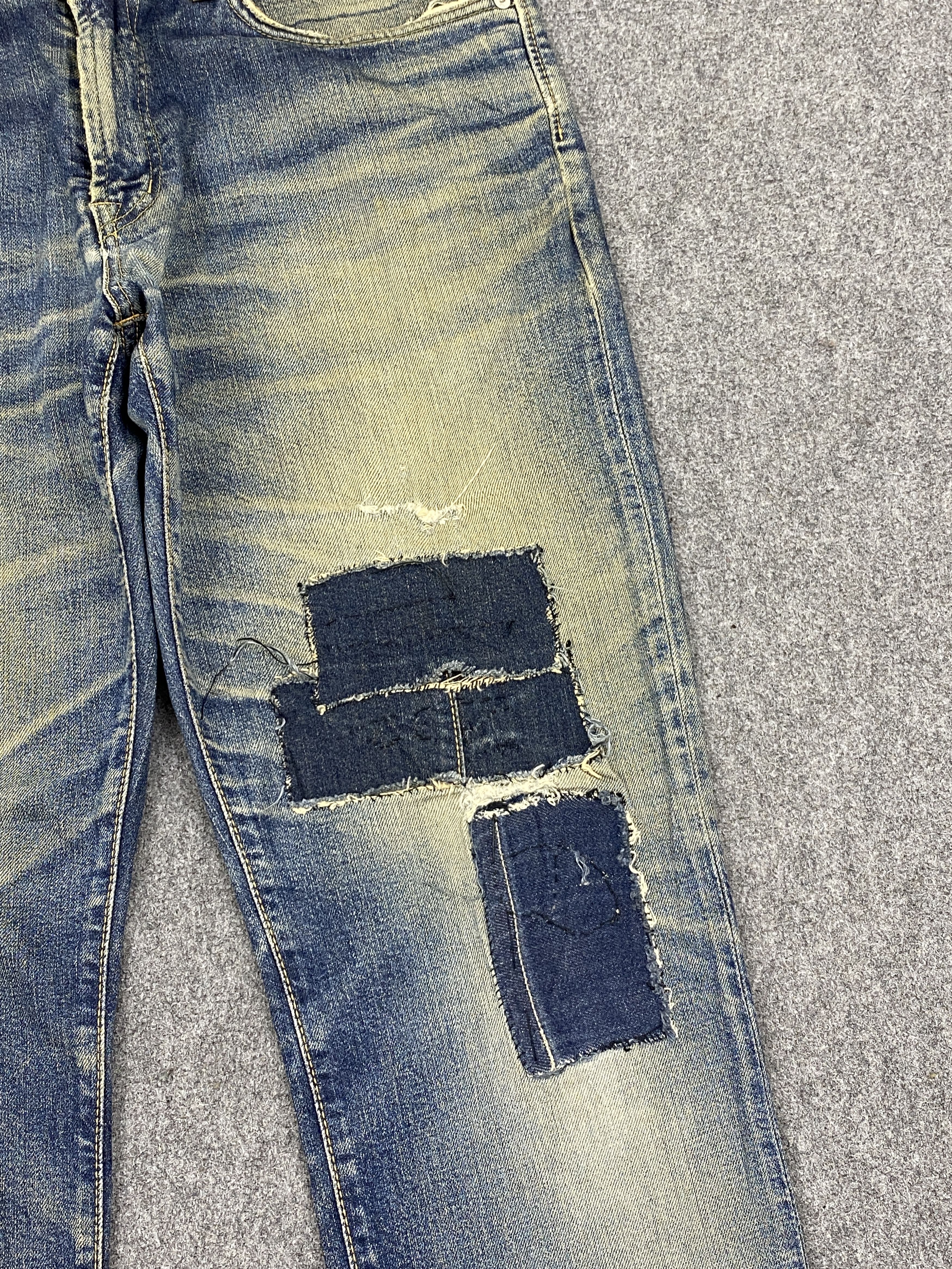 Edwin Vintage Distressed Edwin Made In Japan Patches Jeans DP2727 Size US 35 - 12 Thumbnail