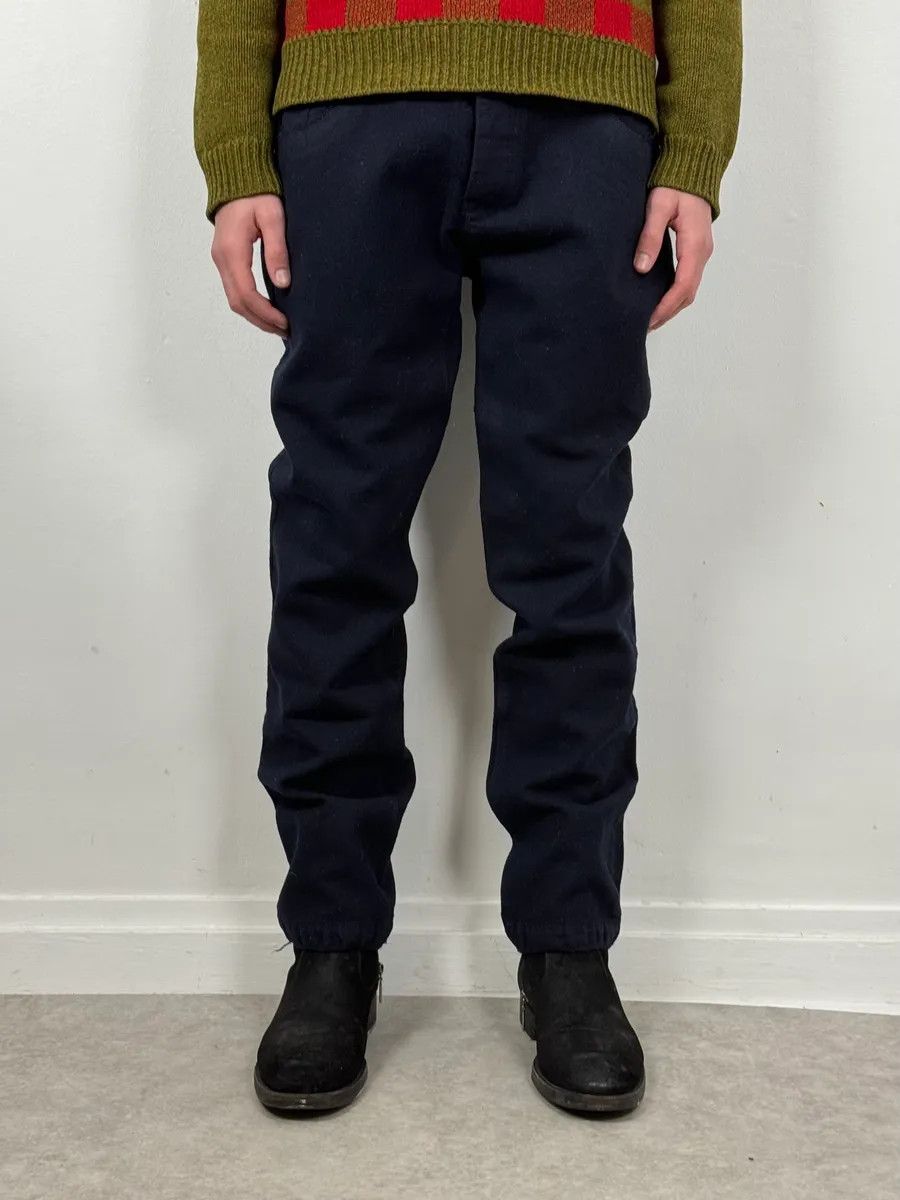 Prada 2000s Prada Navy Wool Minimalist Pants Size US 34 / EU 50 - 3 Thumbnail