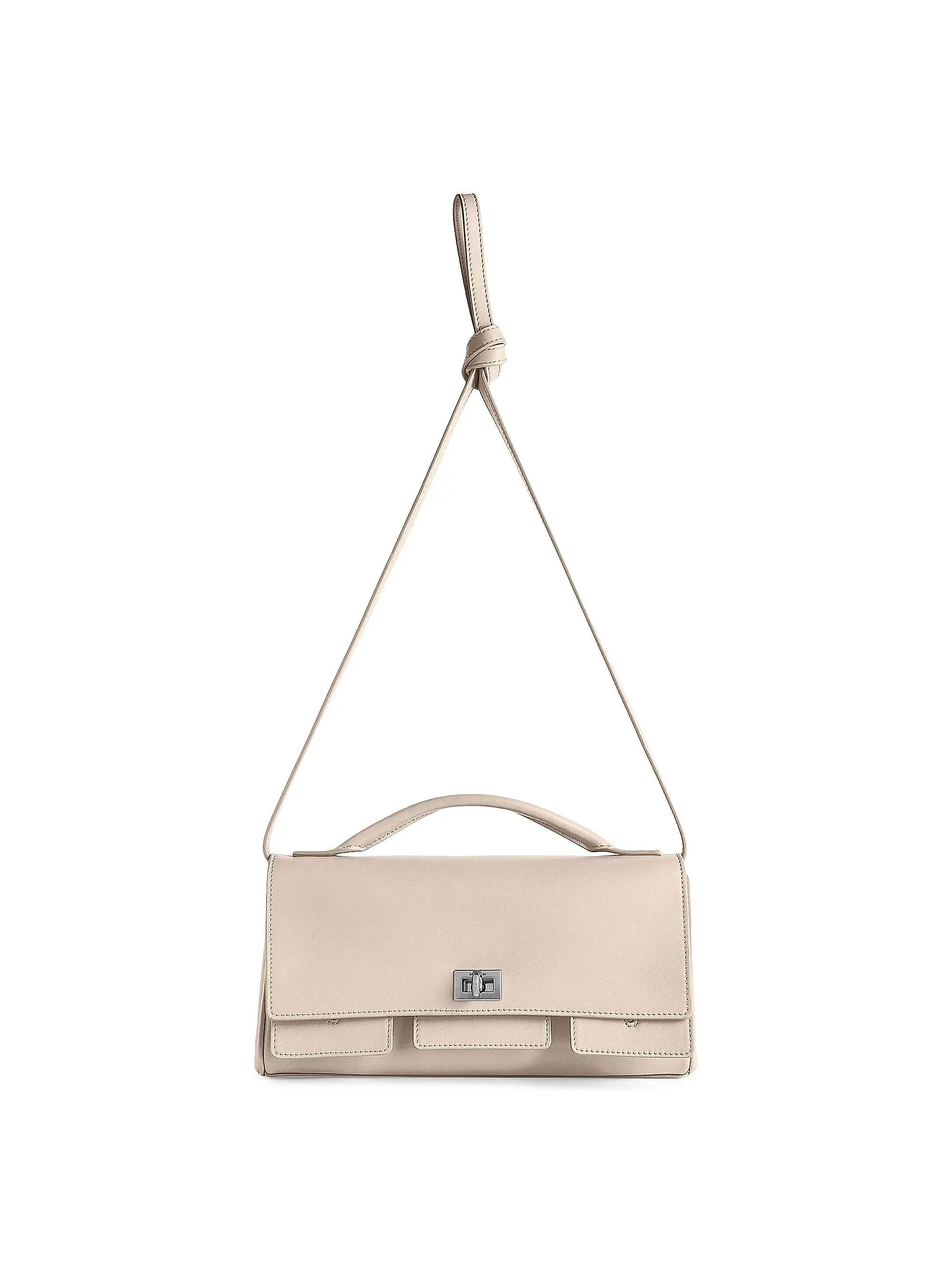 Balenciaga os11x0126 Size: OS / Bel Air Small Clutch on Strap in Beige Size ONE SIZE - 5 Thumbnail