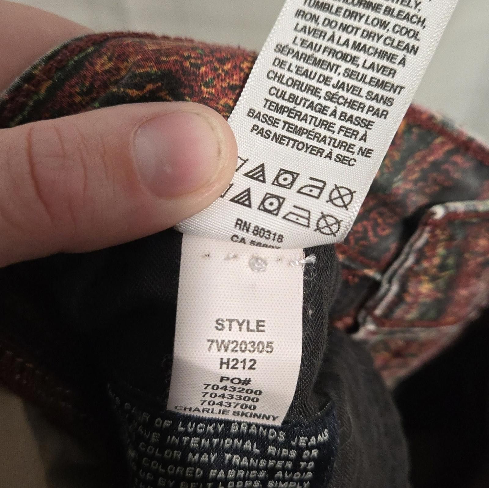 Lucky Brand Lucky Brand Paisley Charlie Skinny Jeans Size 25" / US 0 / IT 36 - 8 Thumbnail