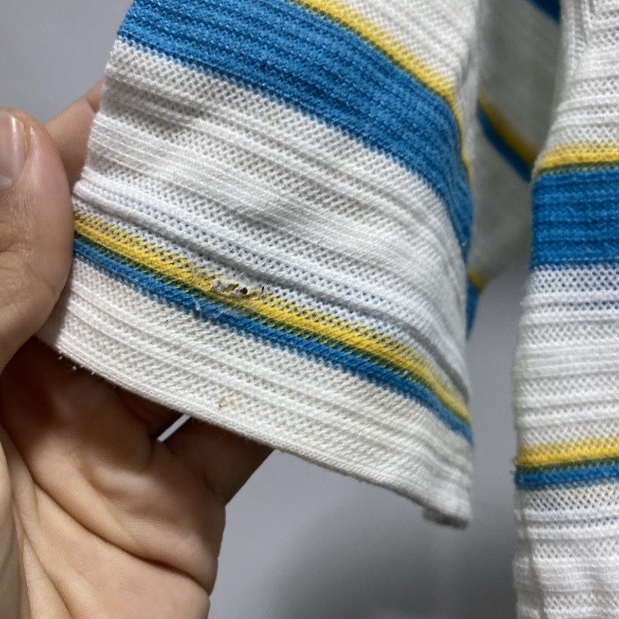 Dunlop × OVER THE STRiPES × Vintage 💥80s Single Stitch Stripes Polos Size US XS / EU 42 / 0 - 6 Thumbnail