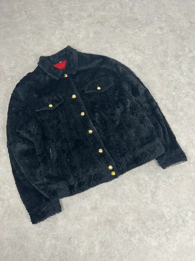 Moschino 1990s Moschino Black Fur Trucker Jacket Size US S / EU 44-46 / 1 - 4 Thumbnail
