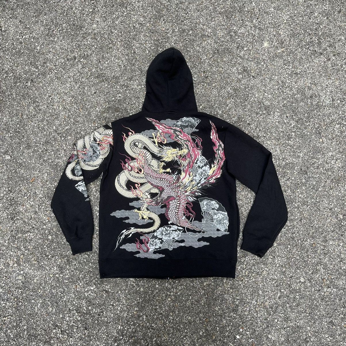 Hysteric Glamour Vintage Sukajan Dragon Over Print Black Hoodie Jacket Size US S / EU 44-46 / 1 - 1 Thumbnail