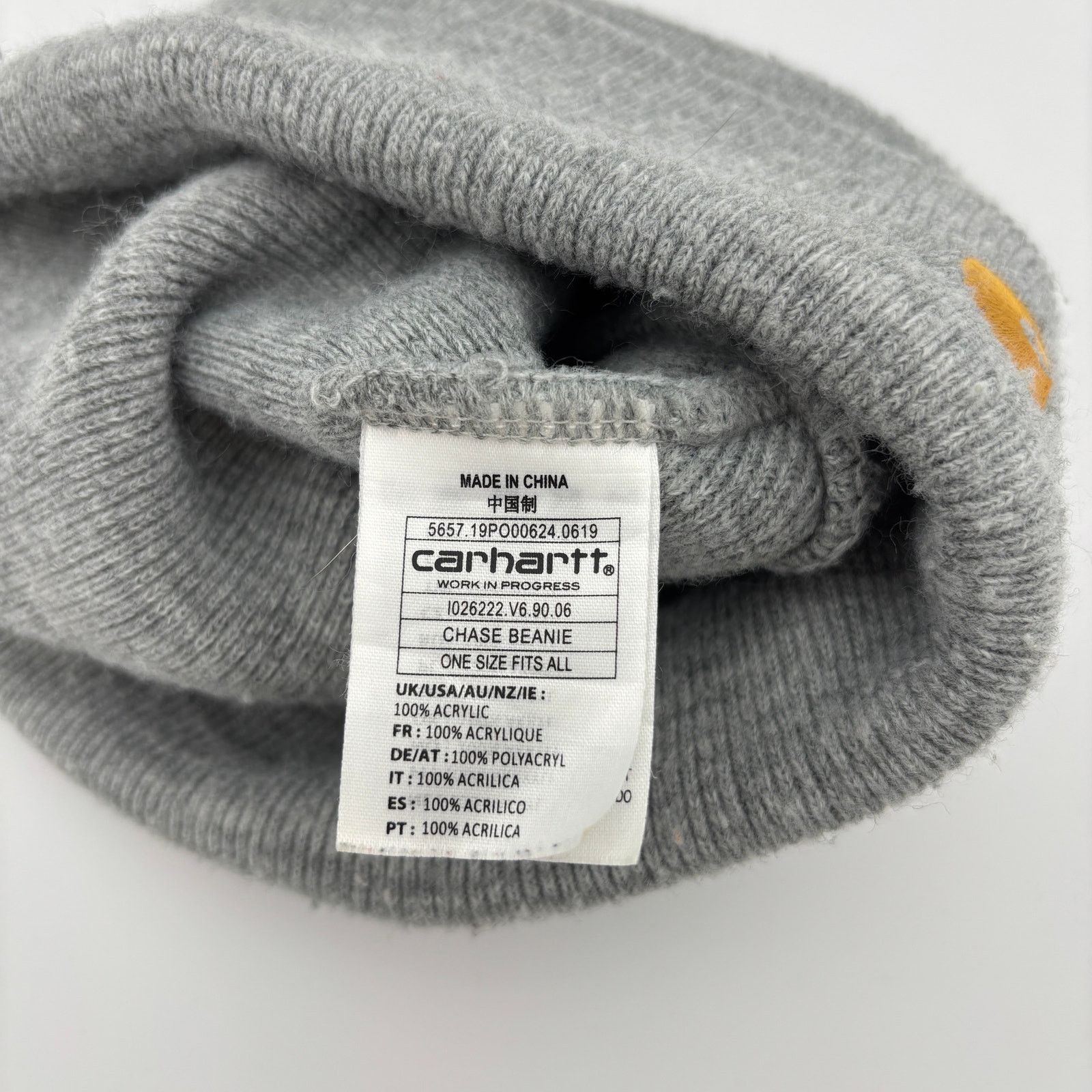 Carhartt Carhartt Chase Beanie Knit Gray Hat Workwear Casual Size ONE SIZE - 8 Thumbnail