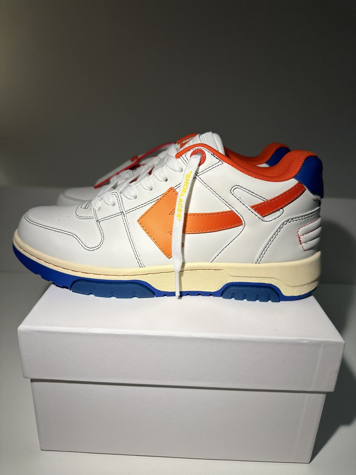 Off-White OFF-WHITE Out Of Office (White Orange Blue Contrast) Size US 7 / EU 40 - 3 Thumbnail
