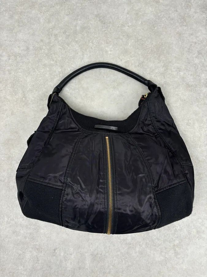 Jean Paul Gaultier 2000s Jean Paul Gaultier Black Nylon Multi-Pocket Hobo Bag Size ONE SIZE - 7 Thumbnail