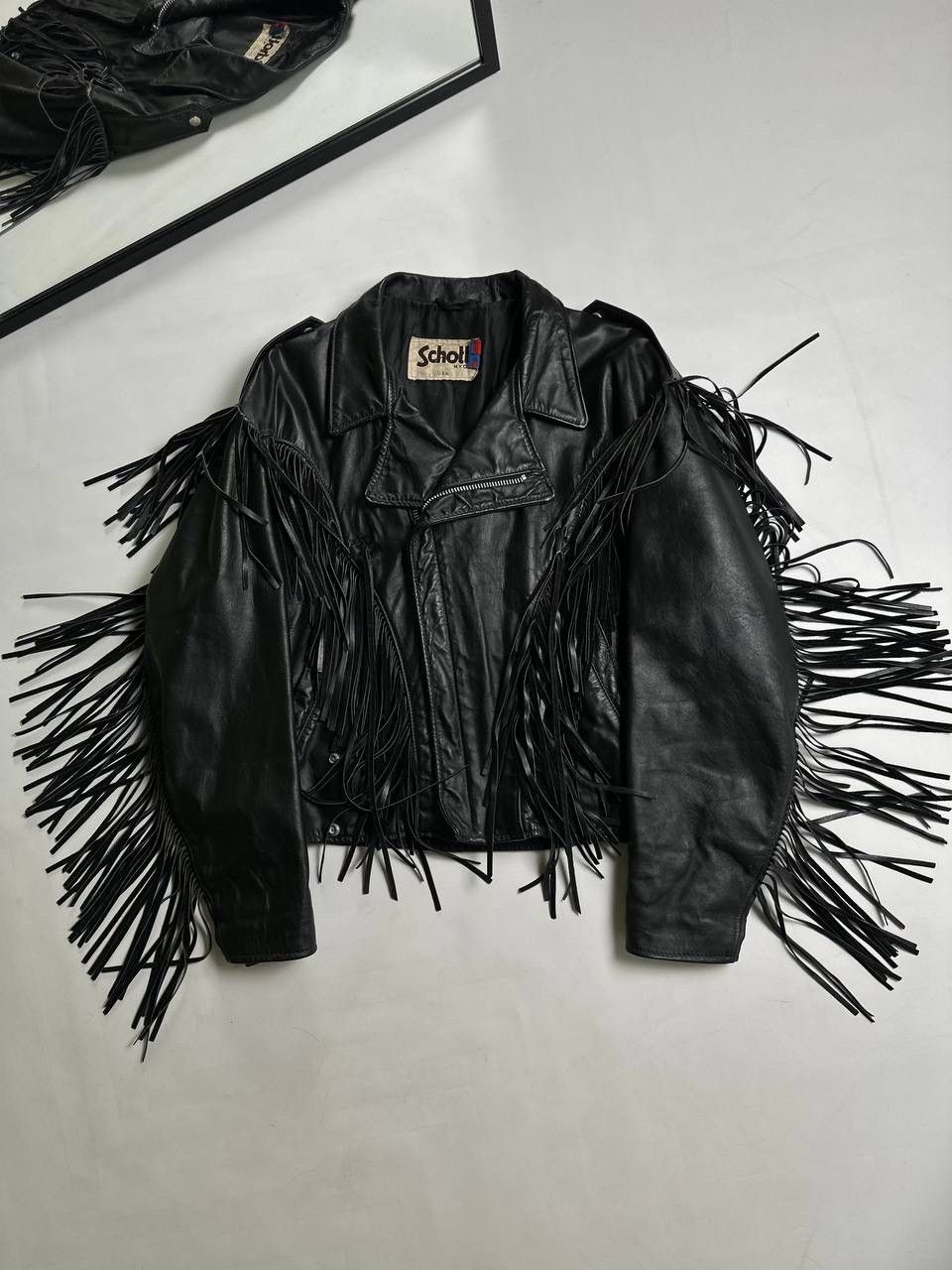 Schott 🔥Archive 90s Item Schott Perfecto 618 Fringe Leather Jacket🇱🇷 Size US M / EU 48-50 / 2 - 1 Thumbnail