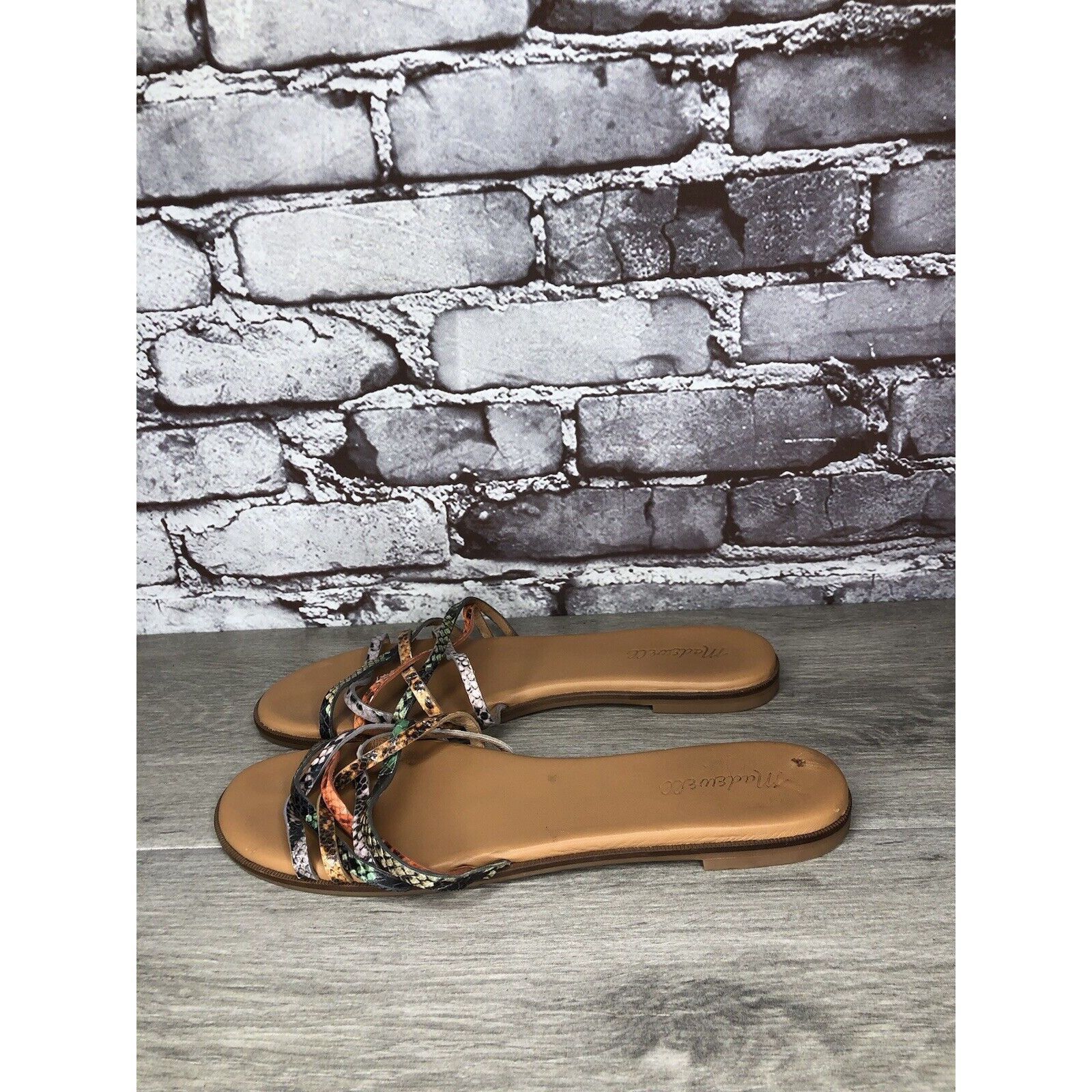 Madewell Madewell Tracie MultiColor Leather Snake Print Strappy Sanda Size US 9 / IT 39 - 5 Thumbnail