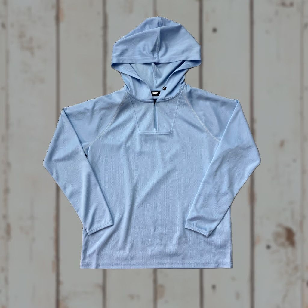 Vintage PXG Parsons Extreme Golf Shirt Mens Blue Long Sleeve Hooded Shirt - Cotton Knit, Logo, Crew Neck, Regular Size L Size US L / EU 52-54 / 3 - 1 Thumbnail