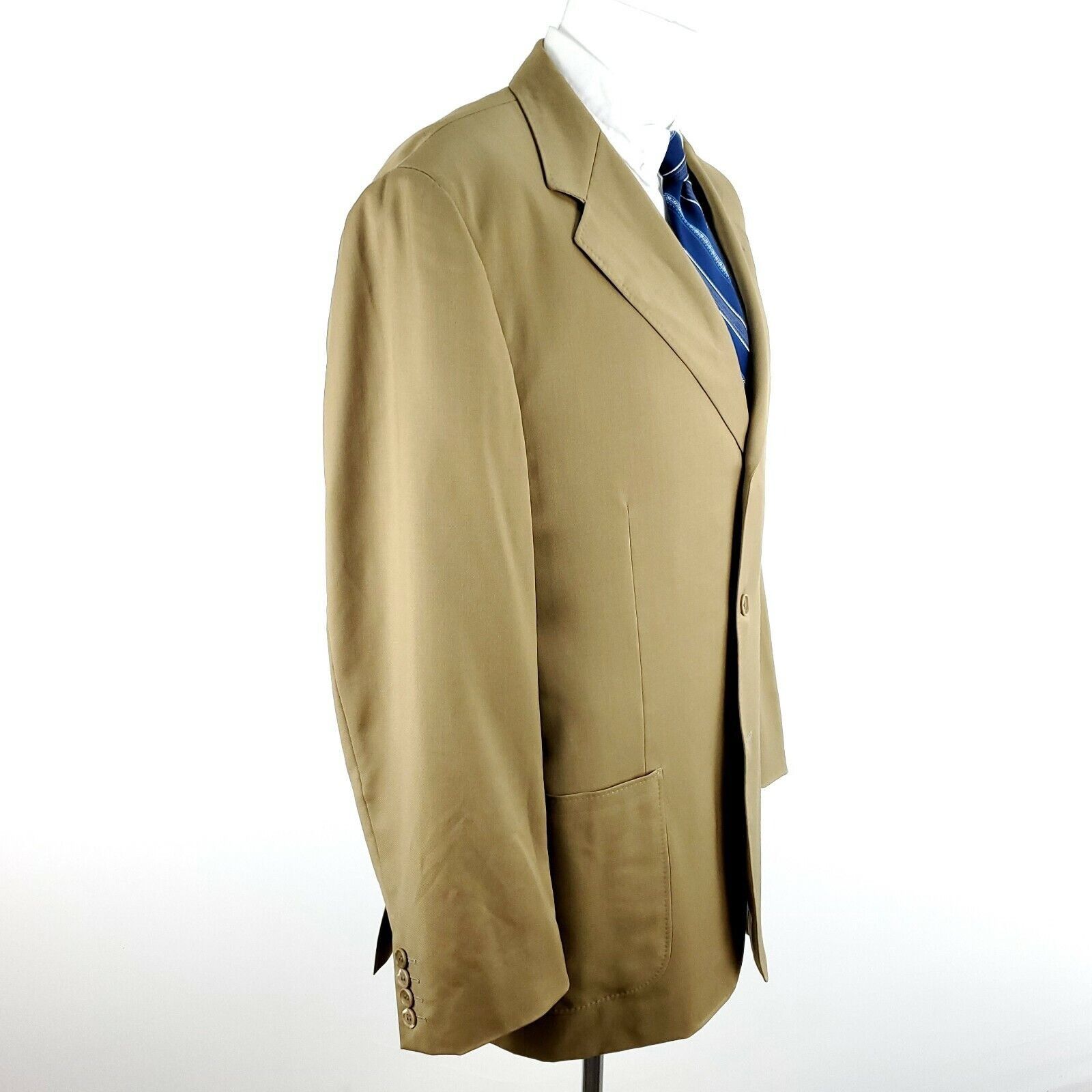 Canali Canali 40L 3 Button Tan Wool Italy Blazer Size 40L - 5 Thumbnail