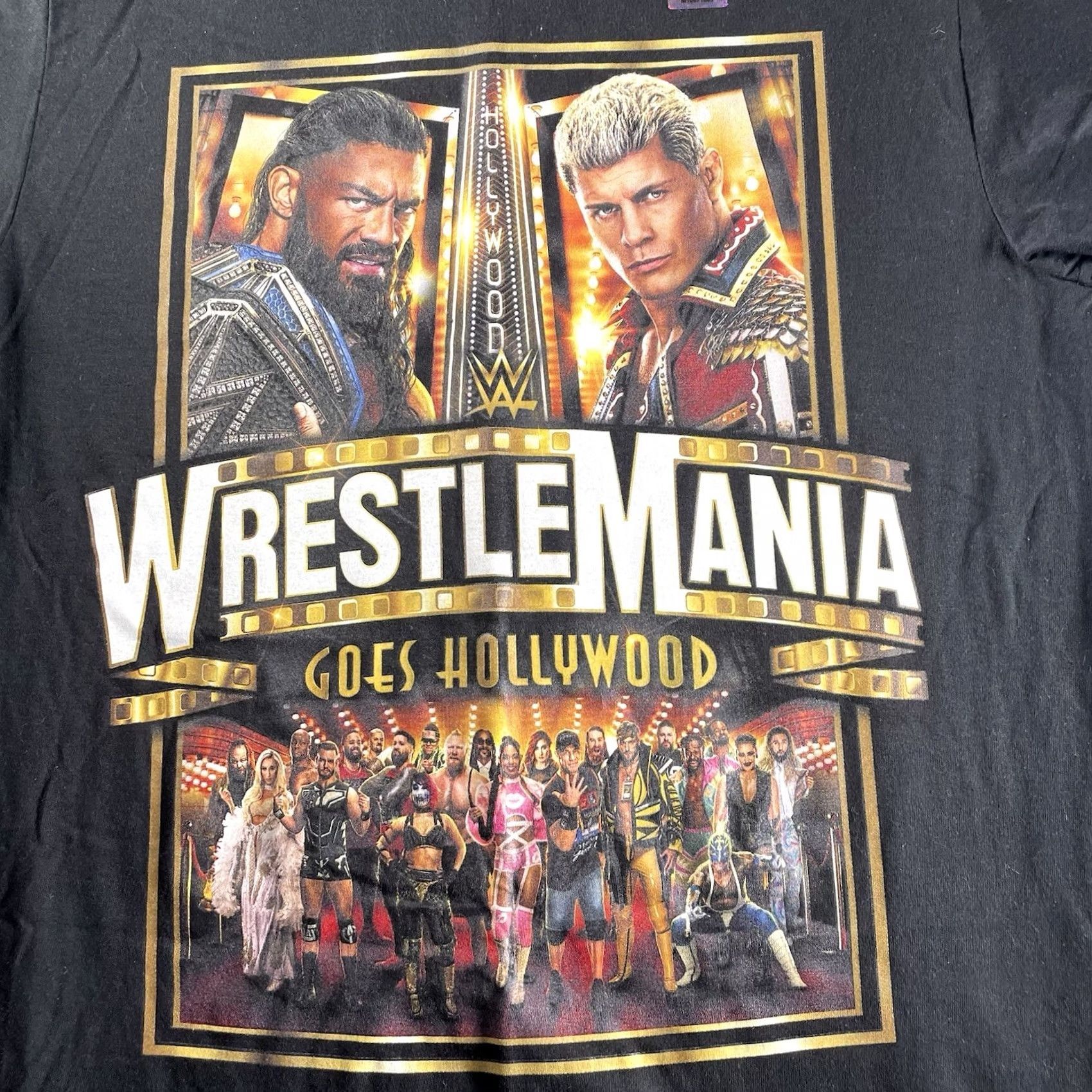 Vintage VINTAGE WWE Wrestlemania 39 Shirt Mens M Black Graphic Print Crew Neck Short Sleeve WWE Retro Sports Mens Size US M / EU 48-50 / 2 - 4 Thumbnail