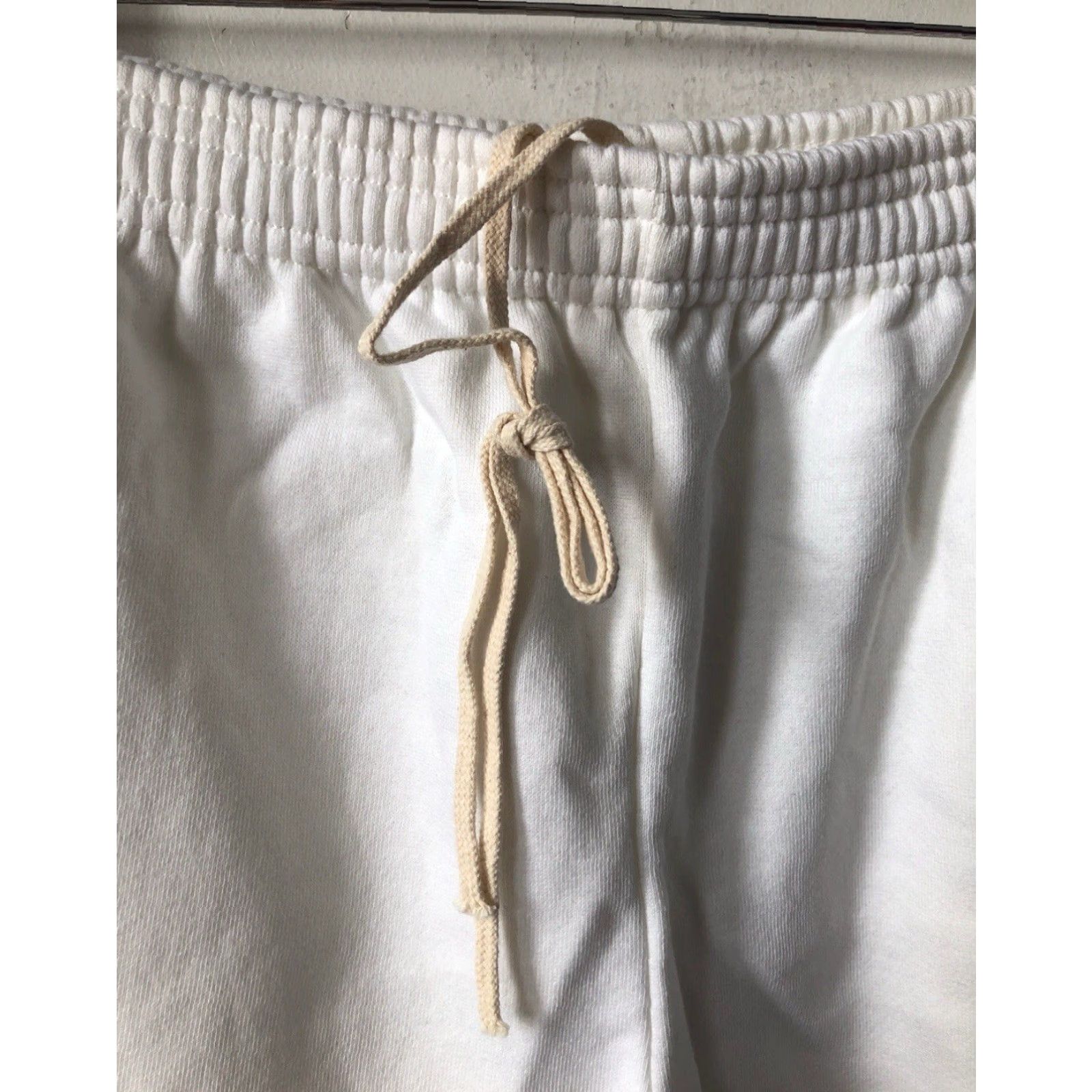 Russell Athletic VINTAGE Russell Athletic Sweat Shorts Mens M White 90s NWOT Deadstock 13.5” Waist 5.5” Inseam Royal Blue Red Logo Drawstring Pockets Made in USA Legit Size US 31 - 5 Thumbnail