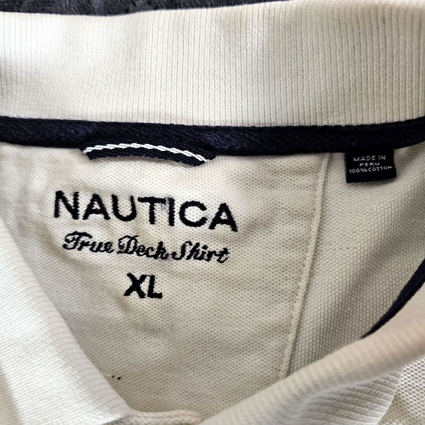 Nautica Nautica Performance Deck Shirt Polo True Deck Shirt Golf Classic Fit Men's XL White Size US XL / EU 56 / 4 - 2 Thumbnail