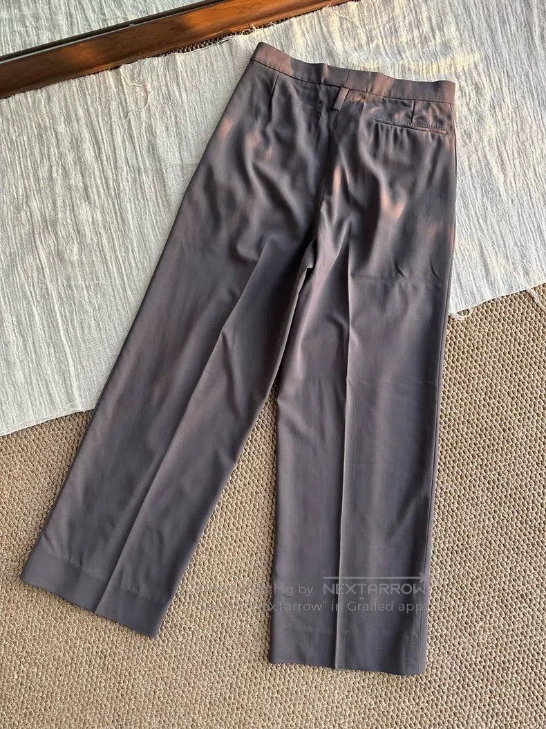 Hermes Hermes Crepe Fine Wool Suit Pants, Dark Grey Size 25" / US 0 / IT 36 - 3 Thumbnail