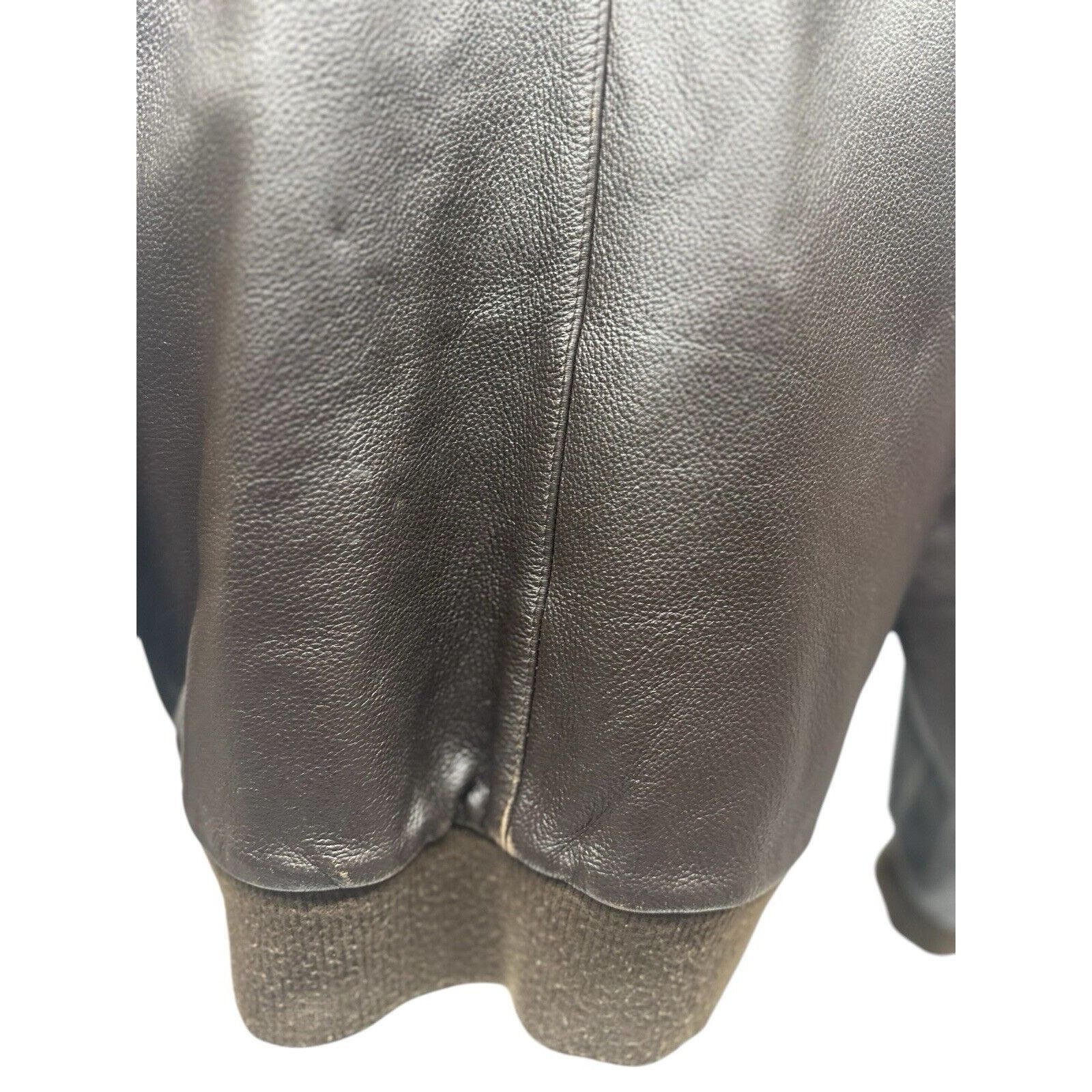 & Other Stories Mens XL Q-Gar Brown Leather Bomber Jacket Aviation Liner VTG Size US XL / EU 56 / 4 - 5 Thumbnail