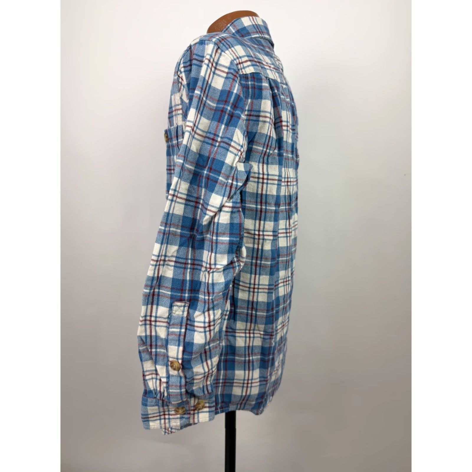 Vintage VINTAGE Duluth Trading Flannel Shirt Mens Small Free Swingin Blue Plaid Outdoors Cotton Size US S / EU 44-46 / 1 - 6 Thumbnail