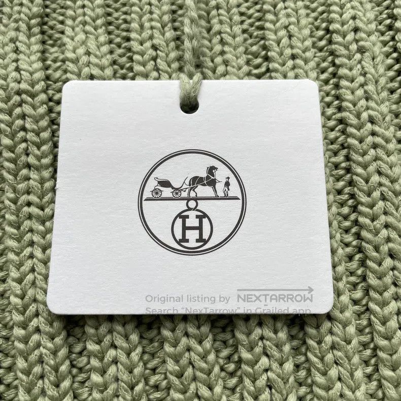 Hermes Hermes Loose Knit Long Sleeve Sweater - Green Size M / US 6-8 / IT 42-44 - 8 Thumbnail