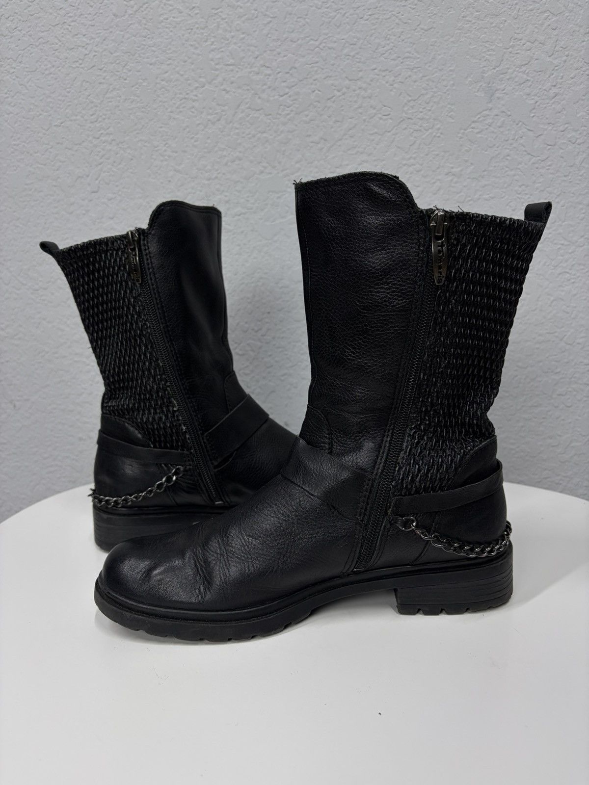 If Six Was Nine Vintage 00s Black Leather Side Zip Boots Guidi Marsell Style Size US 7 / EU 40 - 5 Thumbnail