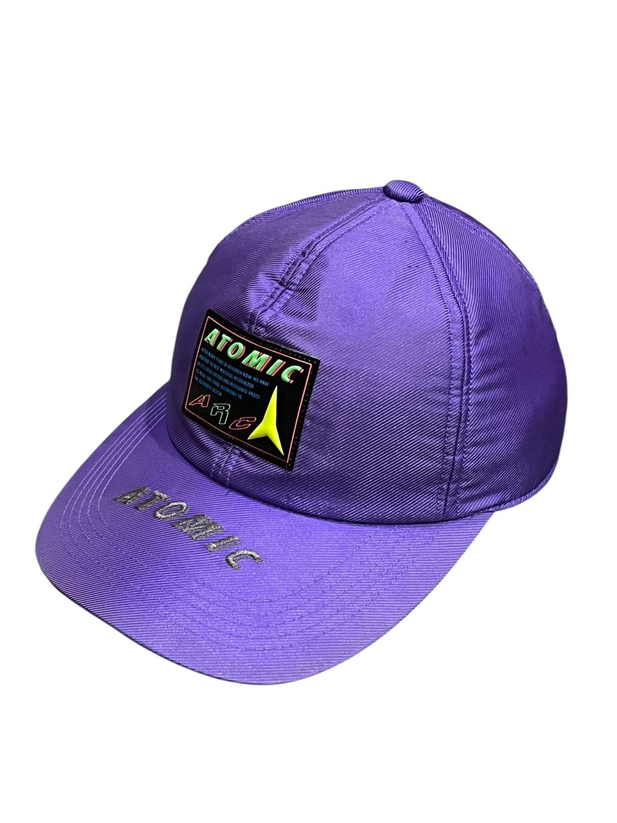 Asics × Chemist Creations RARE 90’s Atomic Arc x ASICS Tech Cap Japan Nylon Purple Hat Size ONE SIZE - 6 Thumbnail