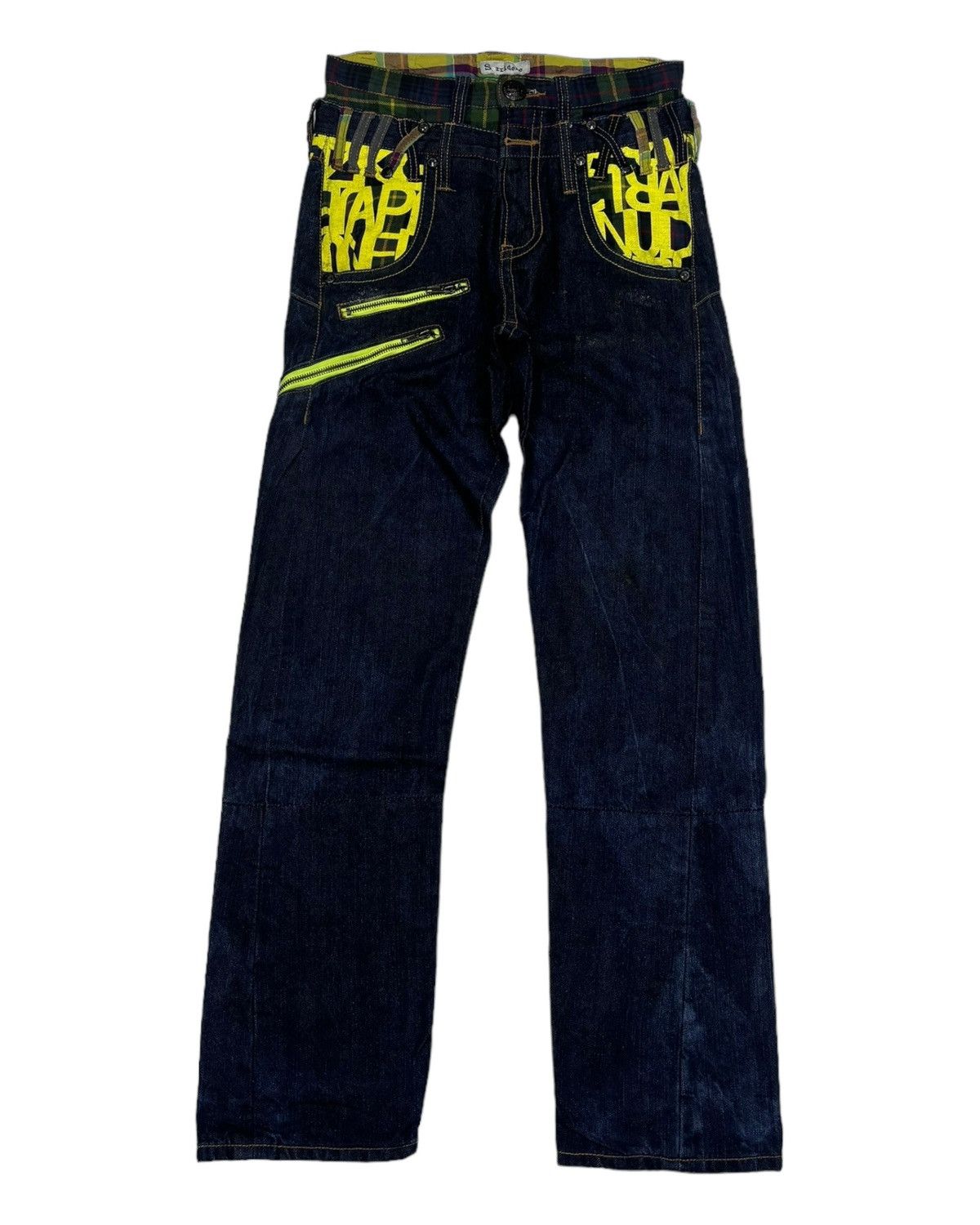 If Six Was Nine DOUBLE WAIST🔥SORRIDERE FADED BLUE JEANS DISTRESS DENIM Size US 27 - 7 Thumbnail