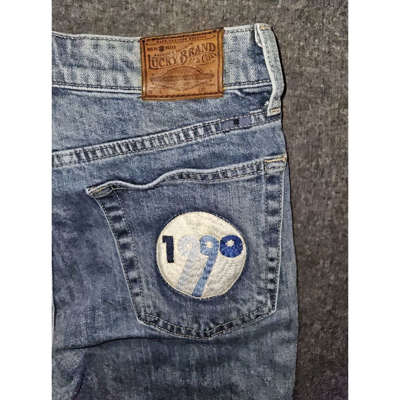 Lucky Brand Lucky Brand Bridgette Skinny Jeans Women's 4 Regular High Rise Blue Embroidered Denim Jeans 90s City Preppy Girls/Womens Size 27" / US 4 / IT 40 - 2 Thumbnail