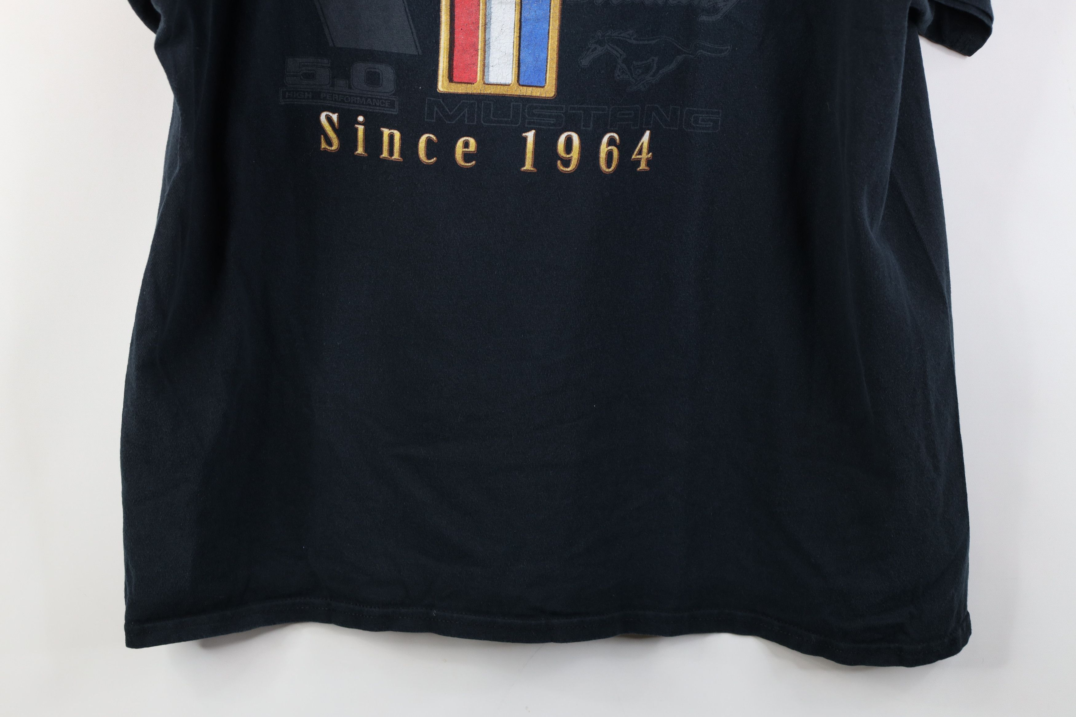 Vintage Vintage 90s Y2K Motor Co Mustang Car Racing T-Shirt Black Size US XL / EU 56 / 4 - 14 Thumbnail