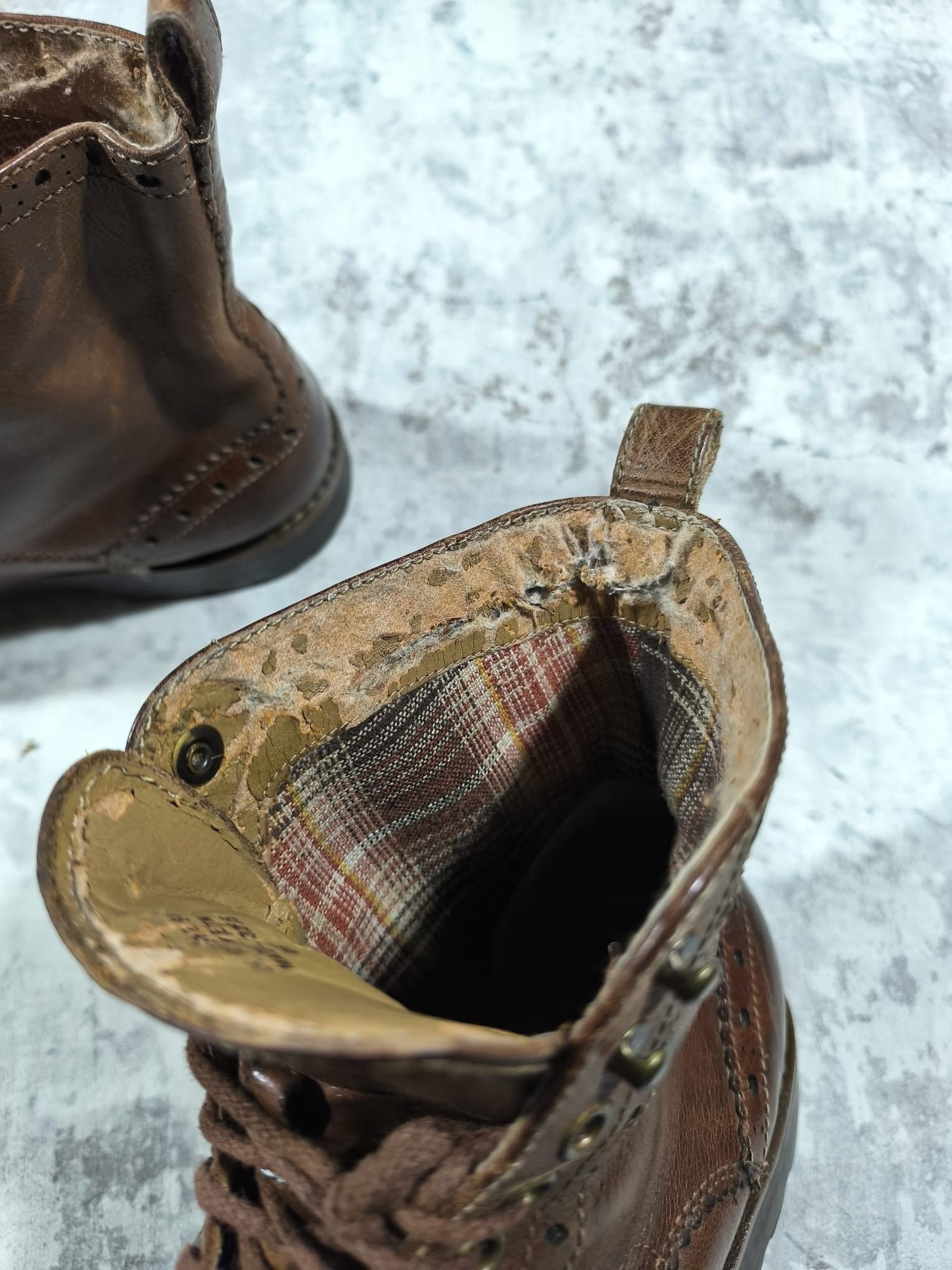 Vintage clarks patina leather boots vintage wingtip brogue western Size US 11.5 / EU 44-45 - 11 Thumbnail