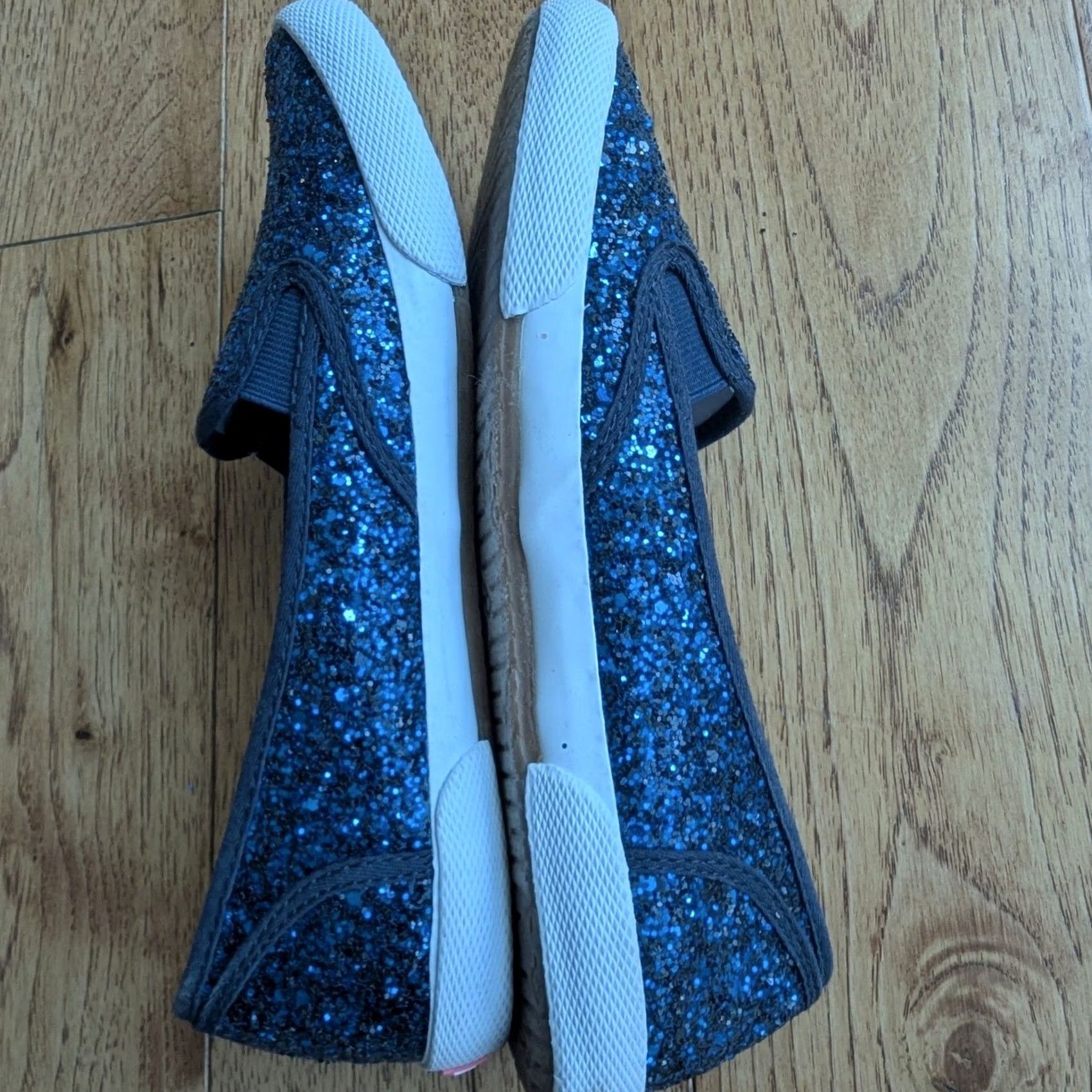 Vintage Roxy Drifter Sneaker Blue Glitter Slip On Womens 7.5 Mermaidcore Glitter Logo Cushioned Comfort Casual Beach Walking Size US 8 / IT 38 - 5 Thumbnail