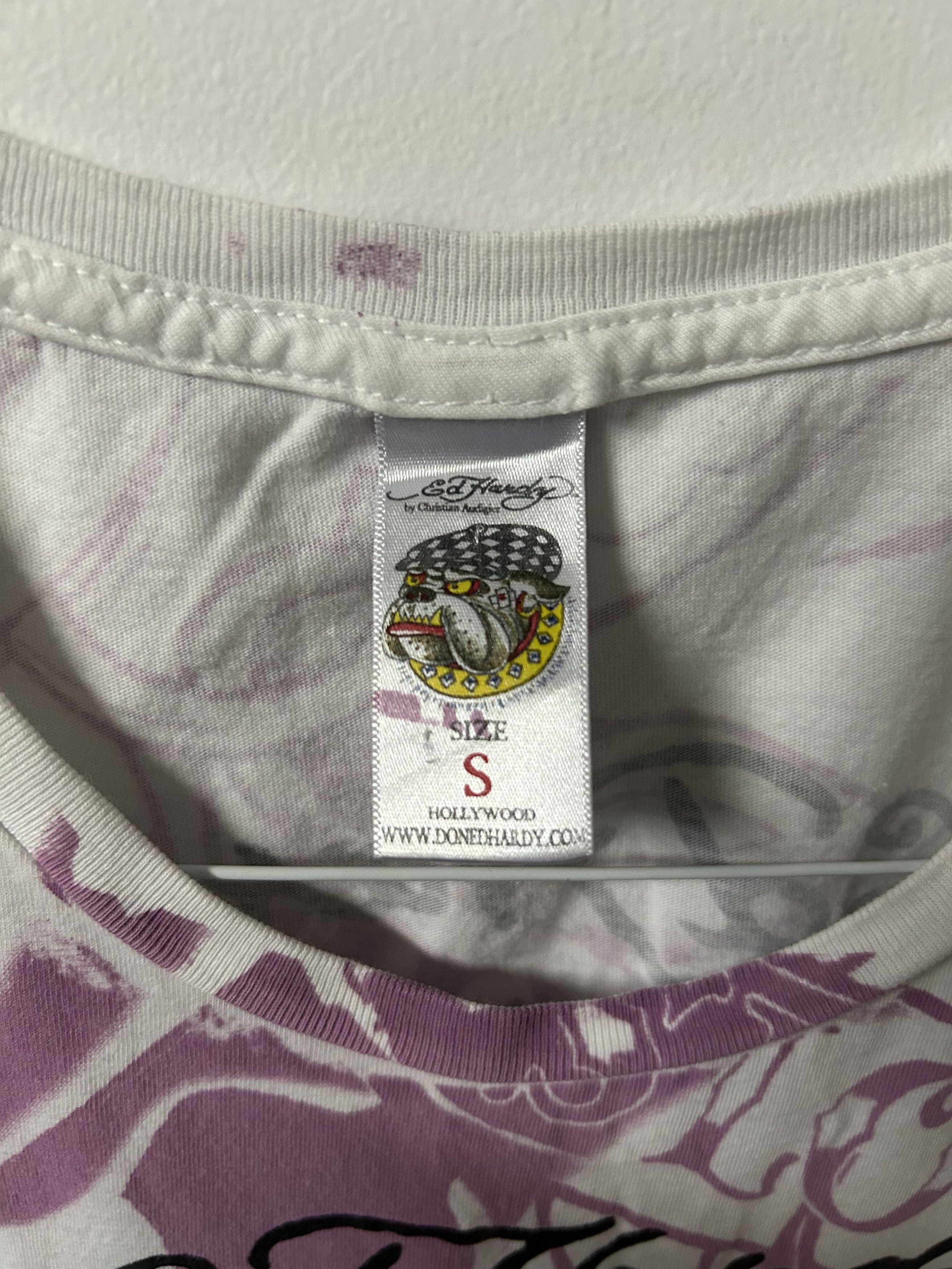 Ed Hardy Ed Hardy Y2K crystalled baby tee Size S / US 4 / IT 40 - 3 Thumbnail