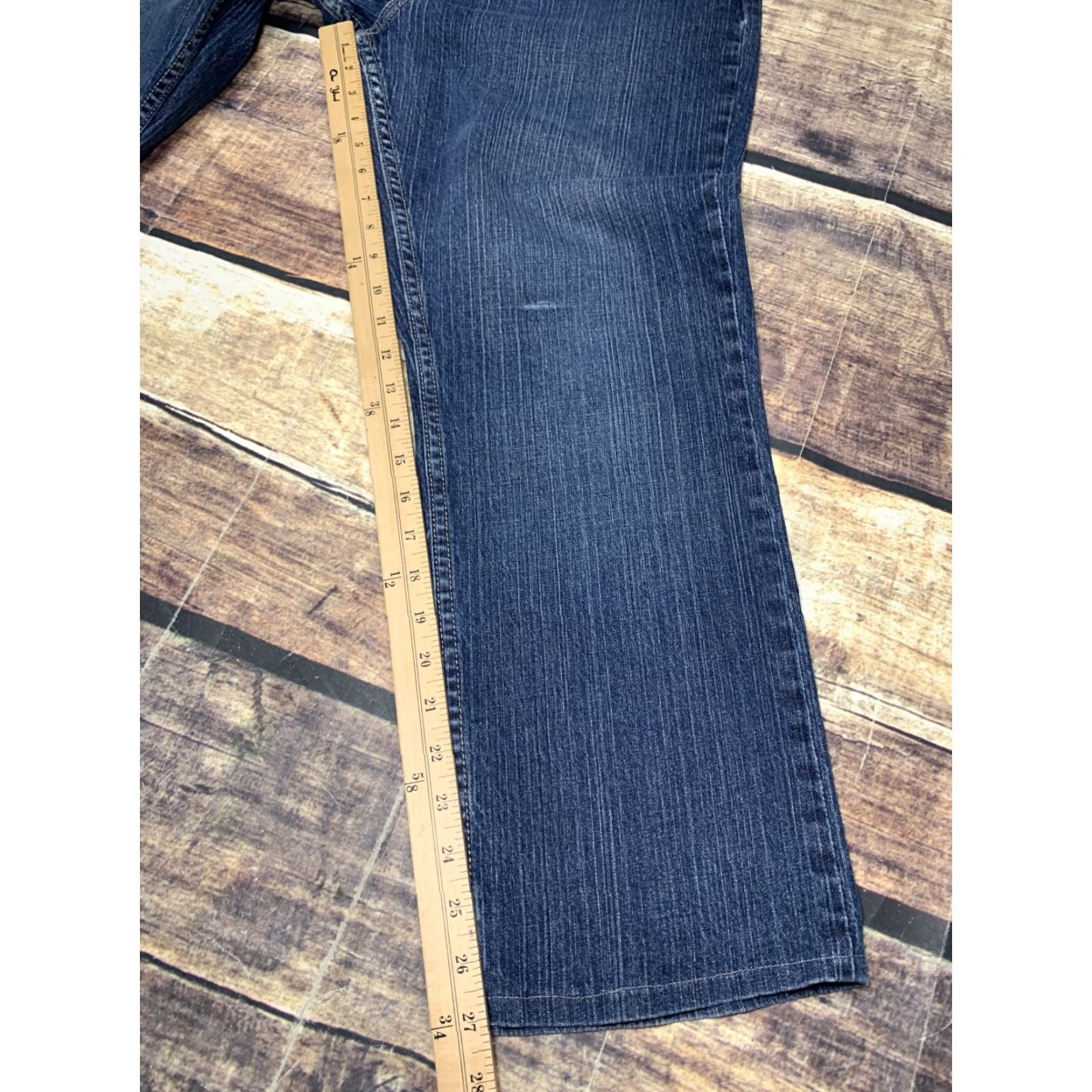 Lee Lee Riders Women's Blue Jeans Straight Leg Jean 16P 34 x 27 Stretch Size 38" / US 16 / IT 52 - 4 Thumbnail