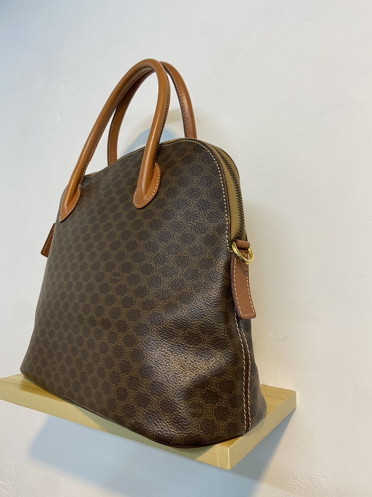 Celine ❗️LAST DROP ❗️Celine Macadam Canvas Handbag Brown Coated Size ONE SIZE - 3 Thumbnail
