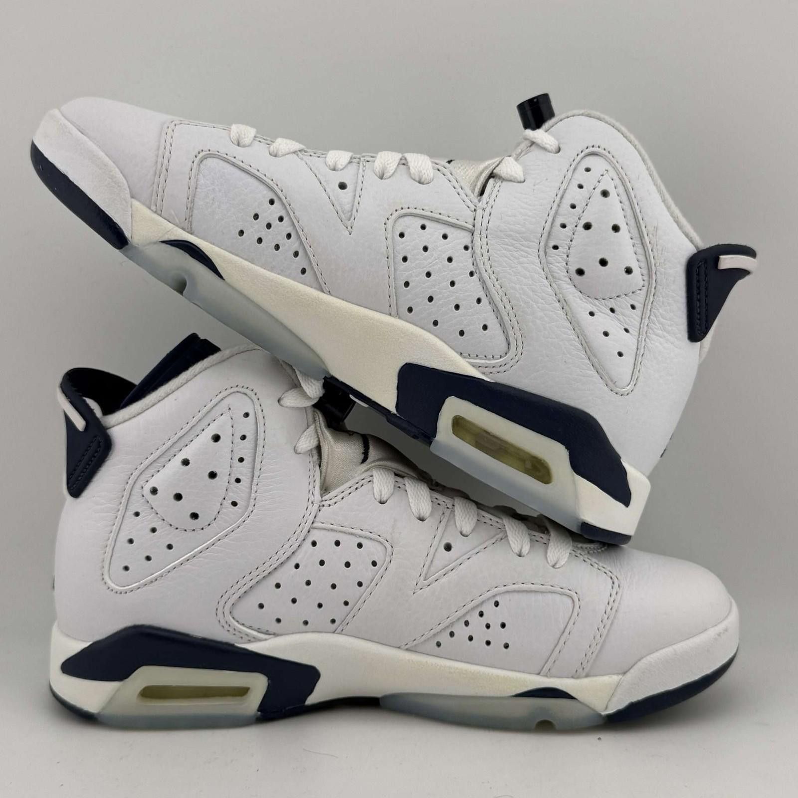 Jordan Brand Air Jordan 6 Retro GS White Midnight Navy 5Y Size US 5 / EU 37 - 7 Thumbnail