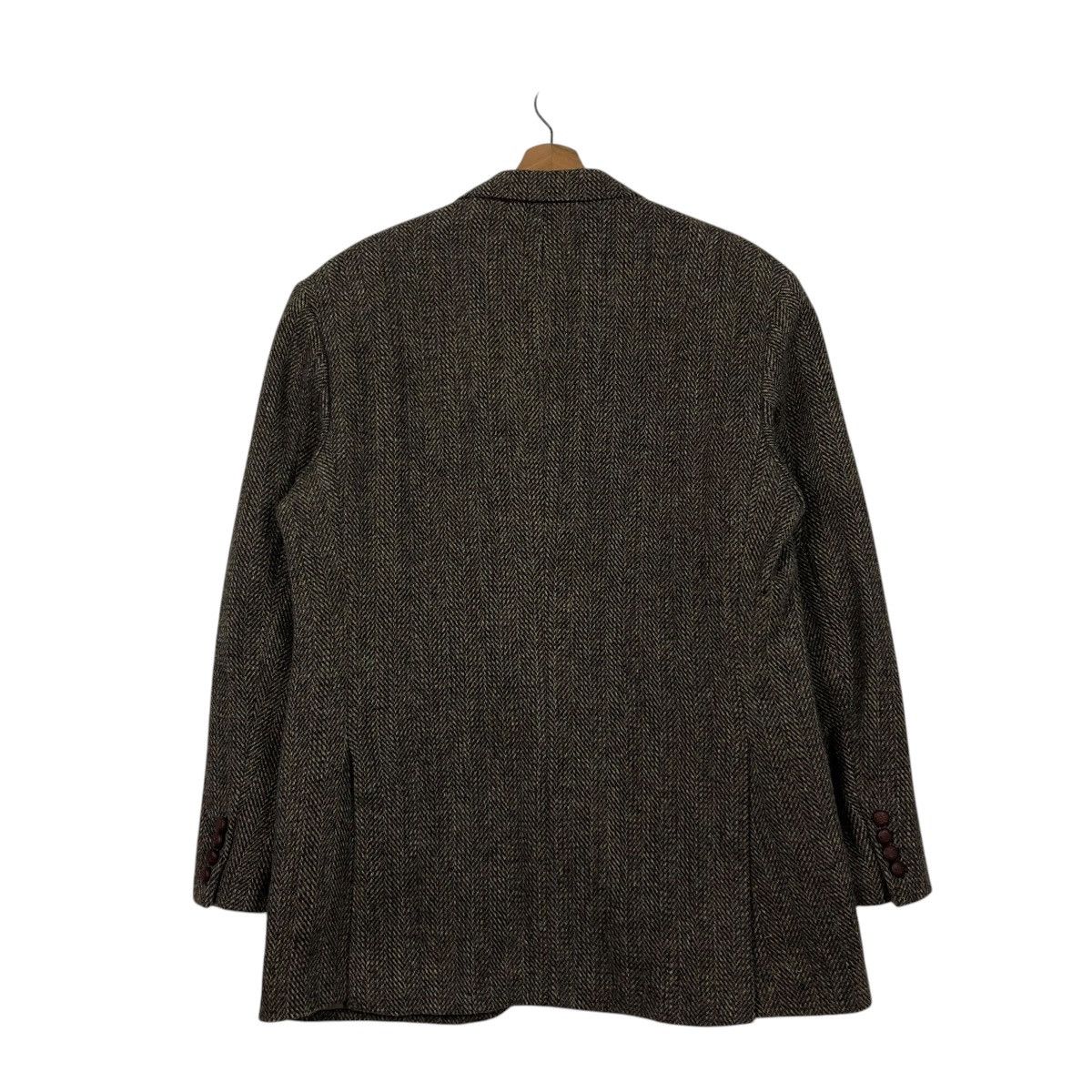 Harris Tweed 🔥VINTAGE WOOL HERRINGBONE JACKET HARRIS TWEED DOUBLE BREAST Size US M / EU 48-50 / 2 - 10 Thumbnail