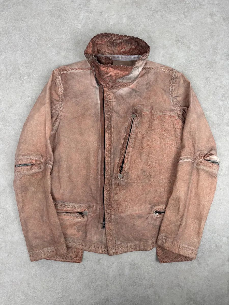 Isaac Sellam Experience Isaac Sellam Avant-Garde Rouille Asymmetrical Leather Jacket Size US L / EU 52-54 / 3 - 1 Thumbnail