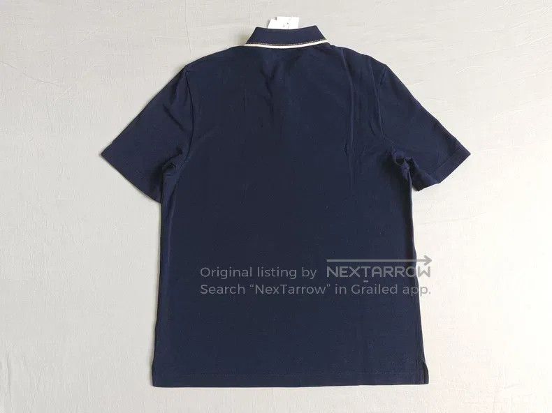 Hermes Hermes Men's polo shirt short-sleeved, dark blue, H embroi Size US L / EU 52-54 / 3 - 7 Thumbnail