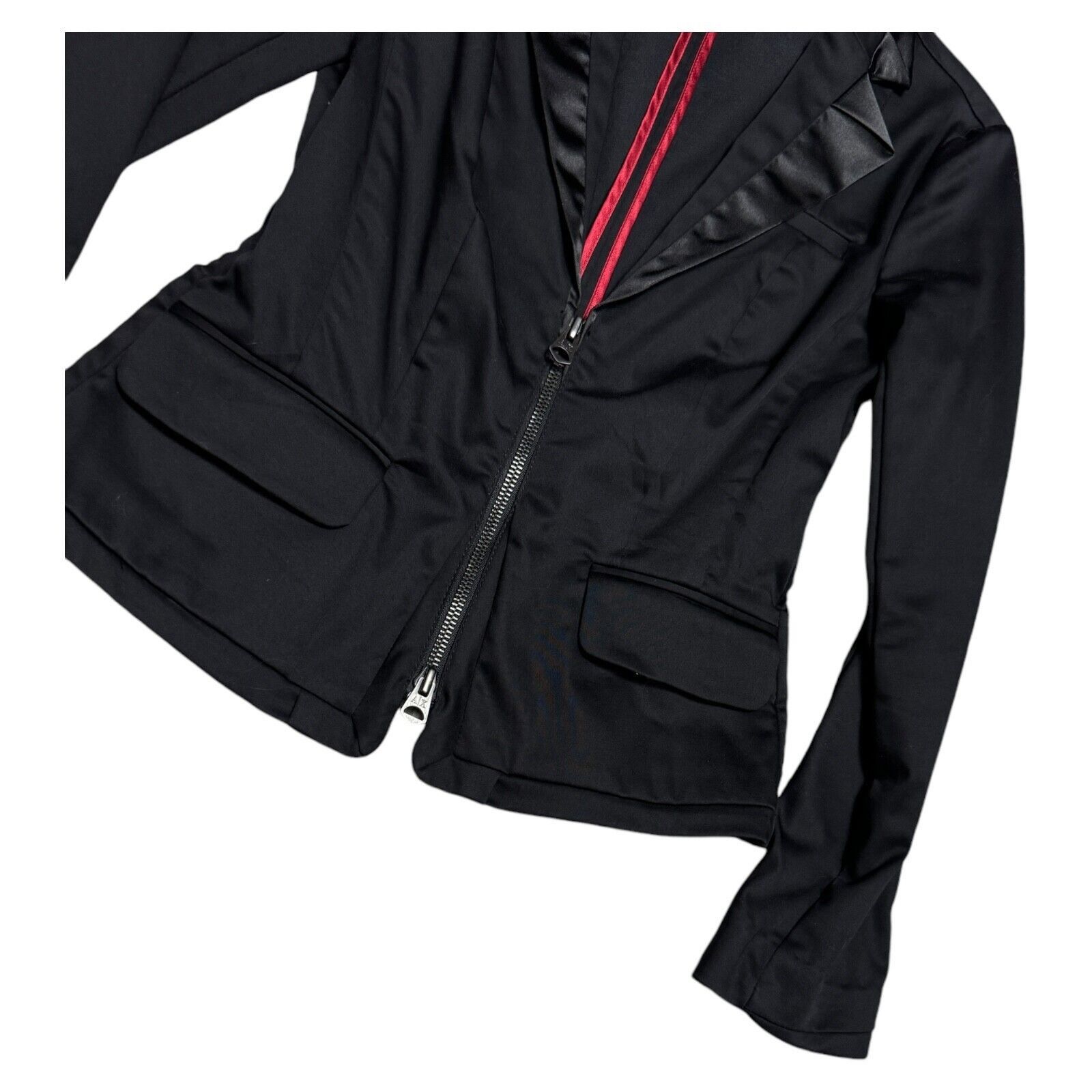 Armani Exchange ARMANI Exchange Luxury Designer Black Blazer Business Jacket Size XS / US 0-2 / IT 36-38 - 4 Thumbnail