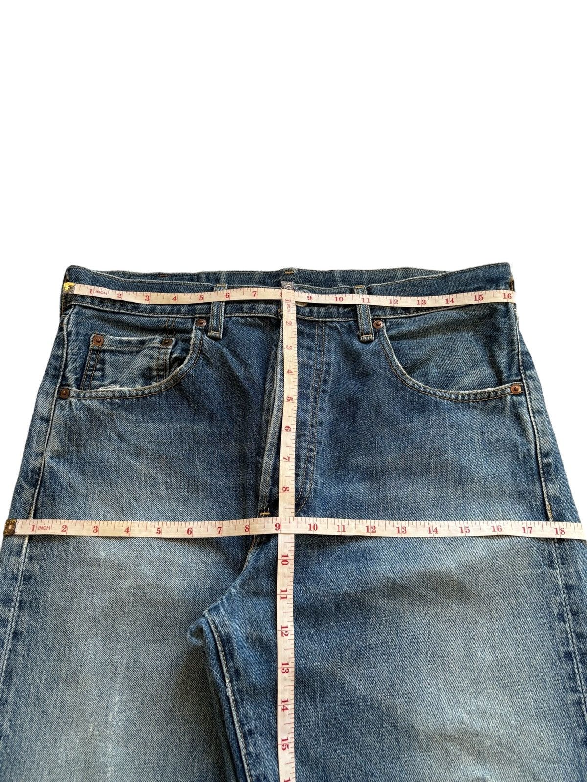 Levi's Vintage 90s Levis 503B Selvedge Mud Wash Distress Baggy Jean Size US 32 / EU 48 - 10 Thumbnail