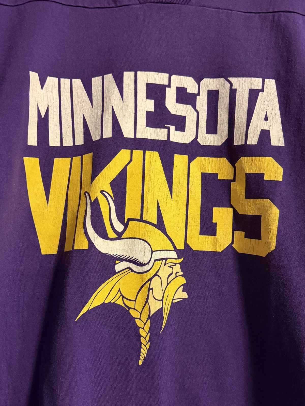NFL vtg 80s minnesota vikings 1/2 sleeve shirt xl single stitch Size US XL / EU 56 / 4 - 3 Thumbnail