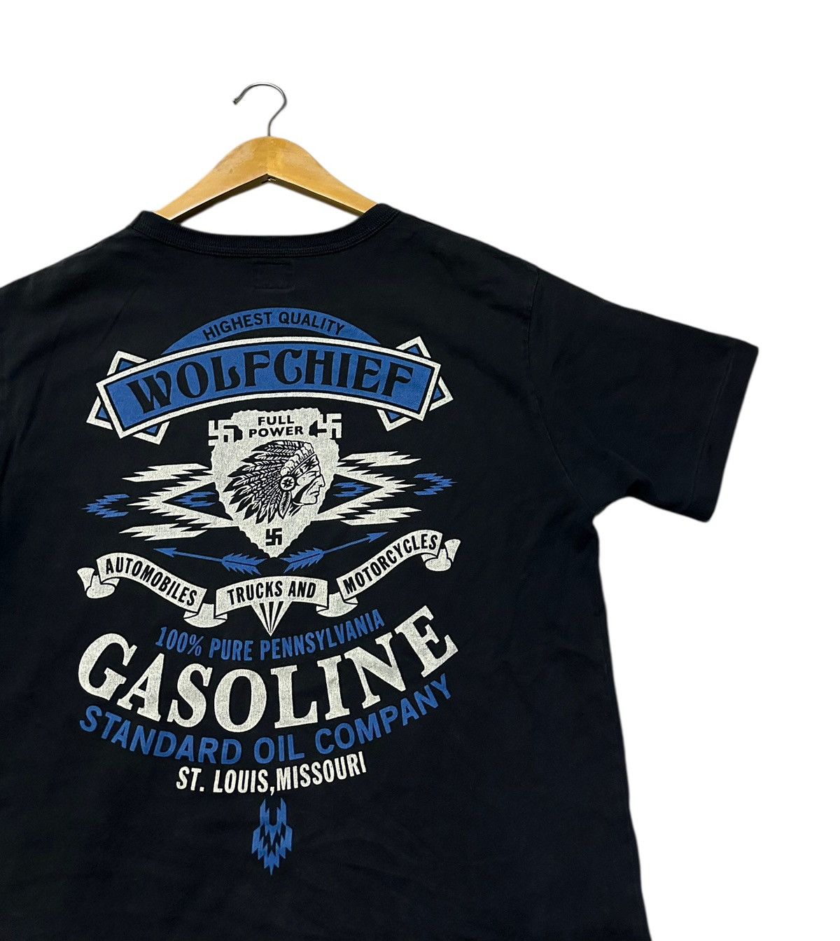 Gunz wolfchief gasoline full power truck motorcycles tee