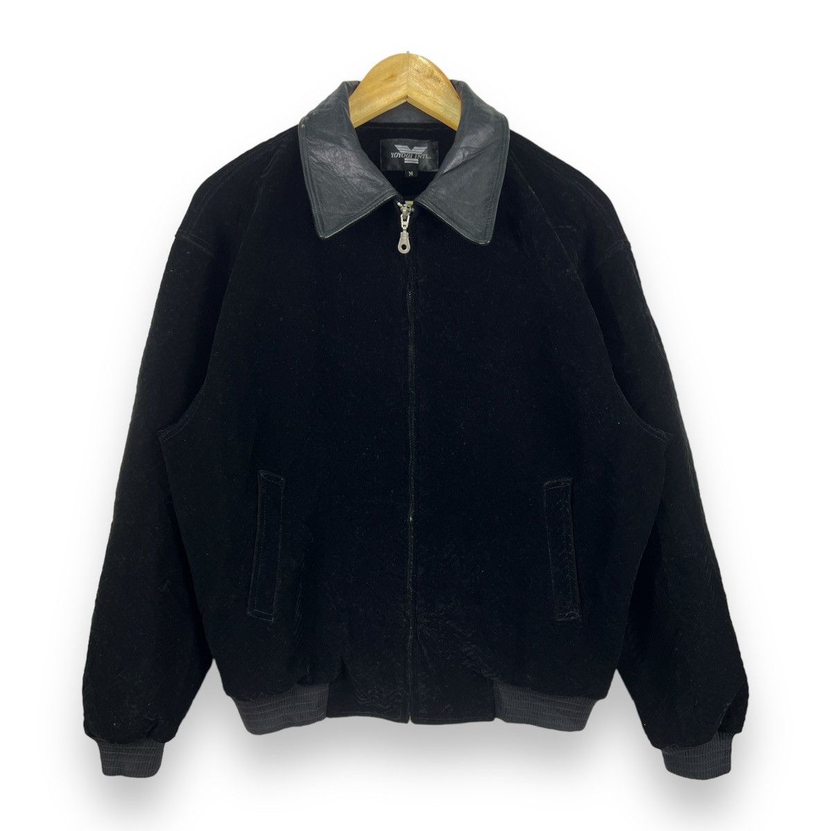 Japanese Brand 🔥 Y YOYOGI JAPANESE VELVET HERRINGBONE BOMBER JACKET - M Size US M / EU 48-50 / 2 - 1 Thumbnail