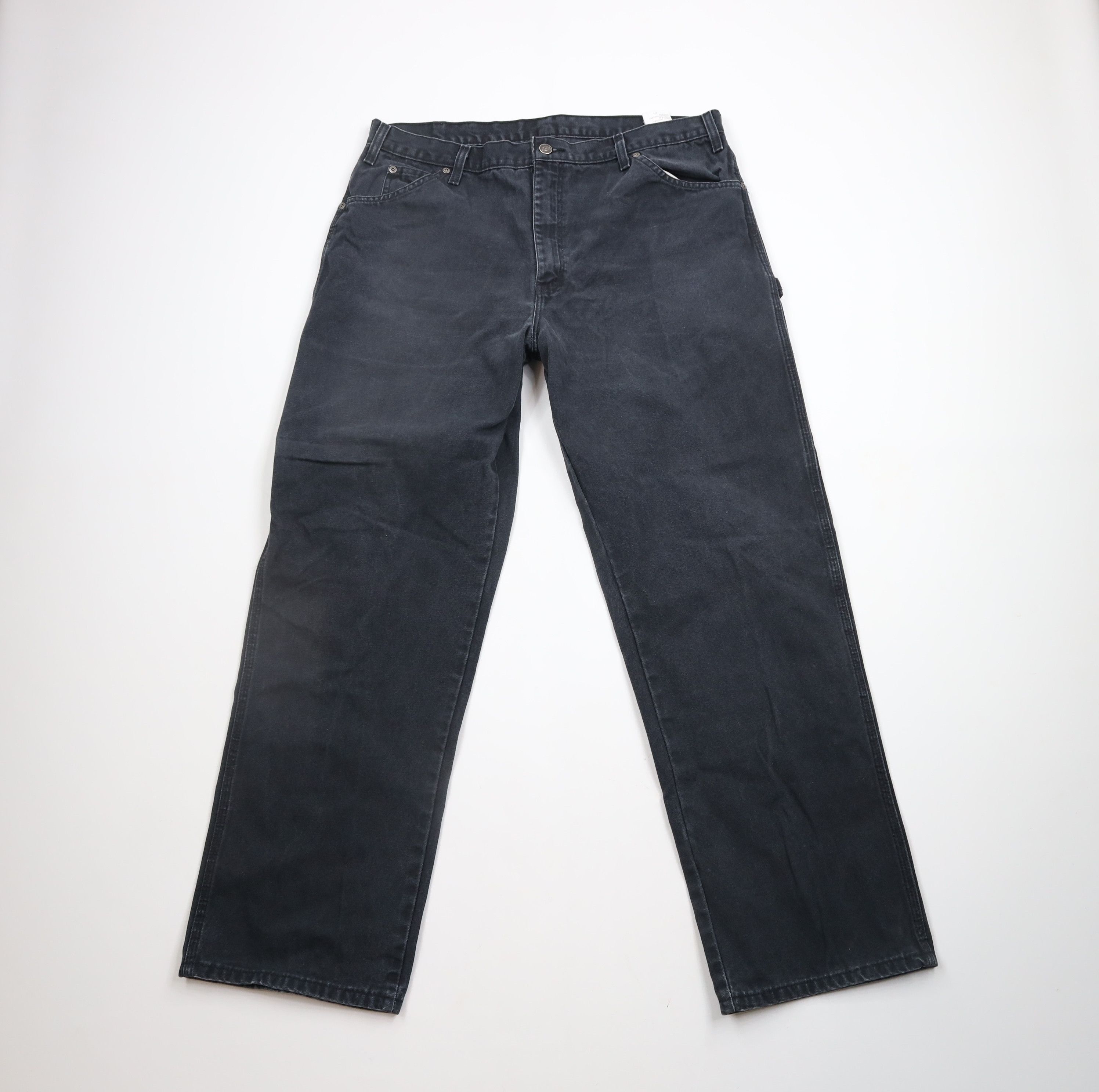 Dickies × Vintage Vintage Dickies Out Wide Leg Canvas Workwear Pants Black Size US 38 / EU 54 - 1 Thumbnail