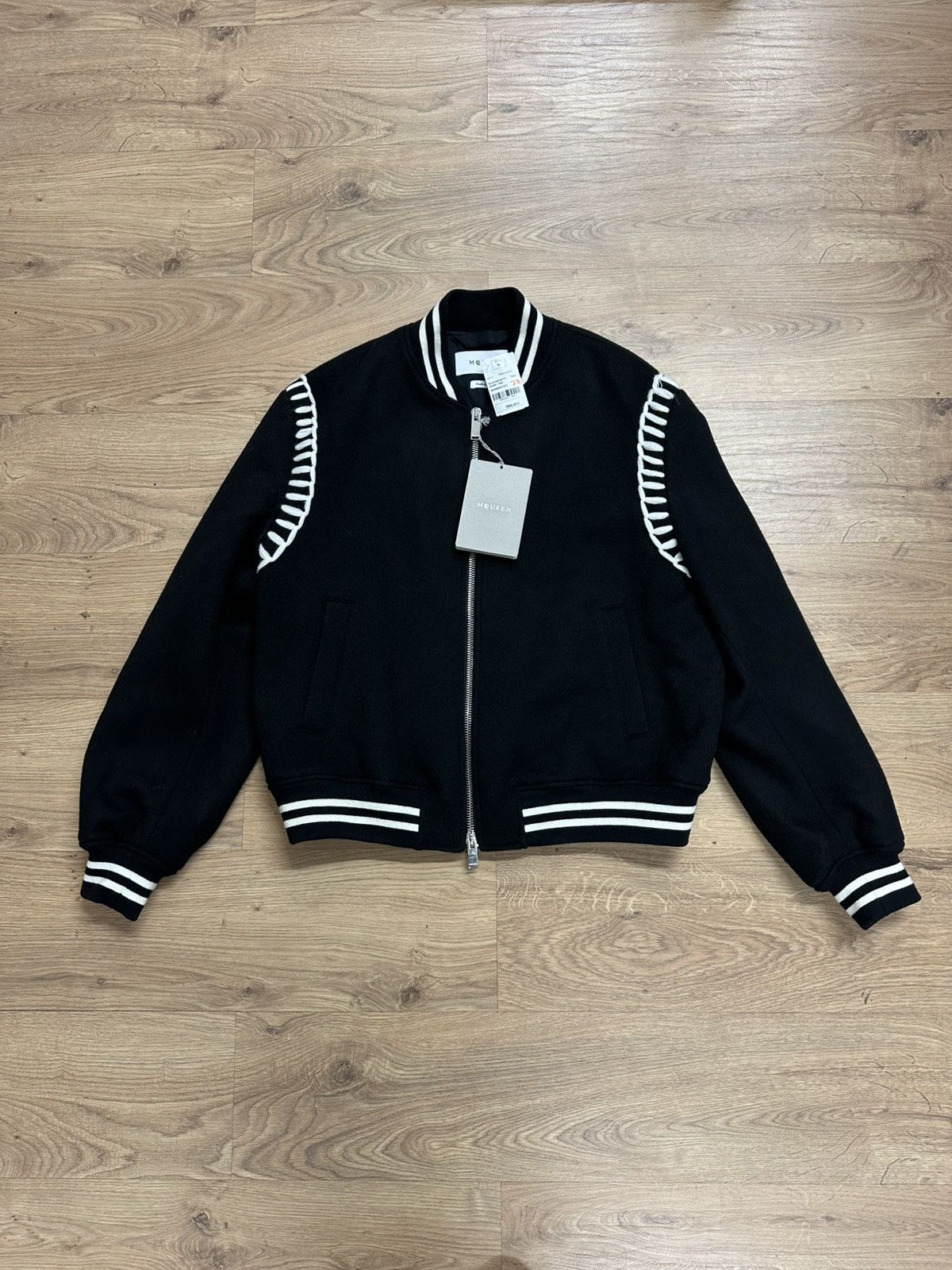 Alexander McQueen Alexander McQueen Embroidered Wool Bomber Jacket Size US L / EU 52-54 / 3 - 1 Thumbnail