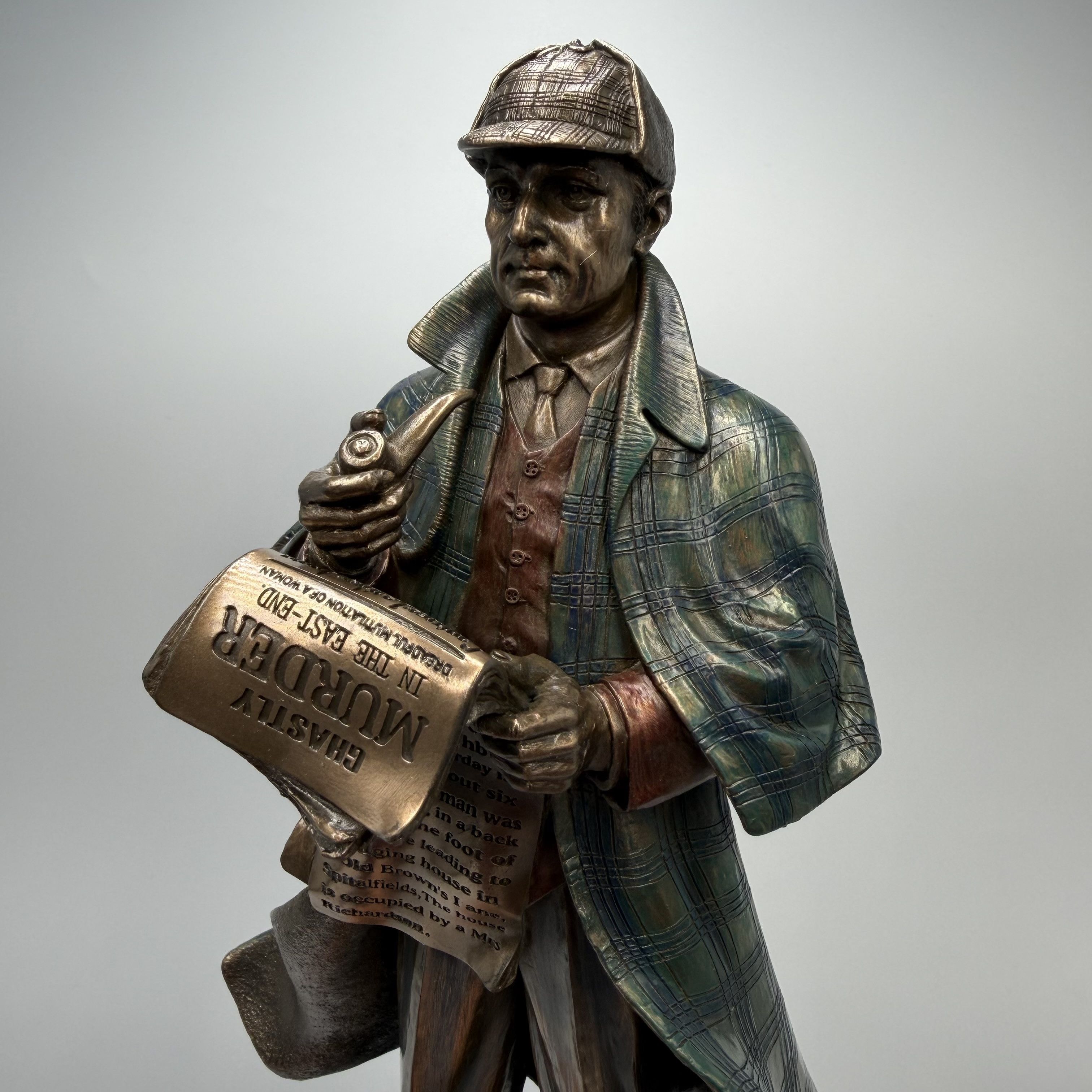 Other Sherlock Holmes Statue Bronze Finish Detective Figurine 27cm Size ONE SIZE - 1 Thumbnail
