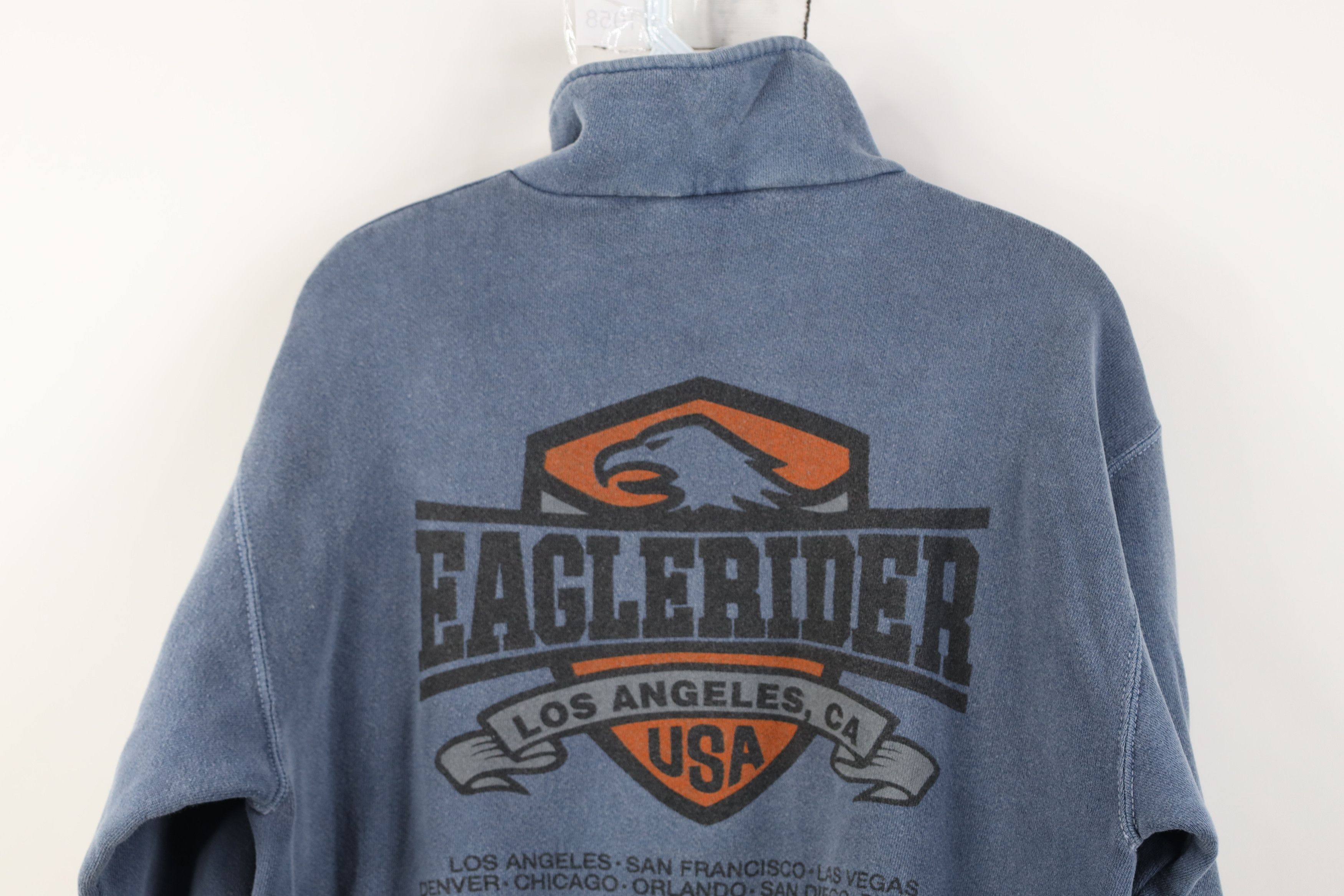 Vintage Vintage 90s Stonewash EagleRider Motorcycle Sweatshirt Size US M / EU 48-50 / 2 - 13 Thumbnail