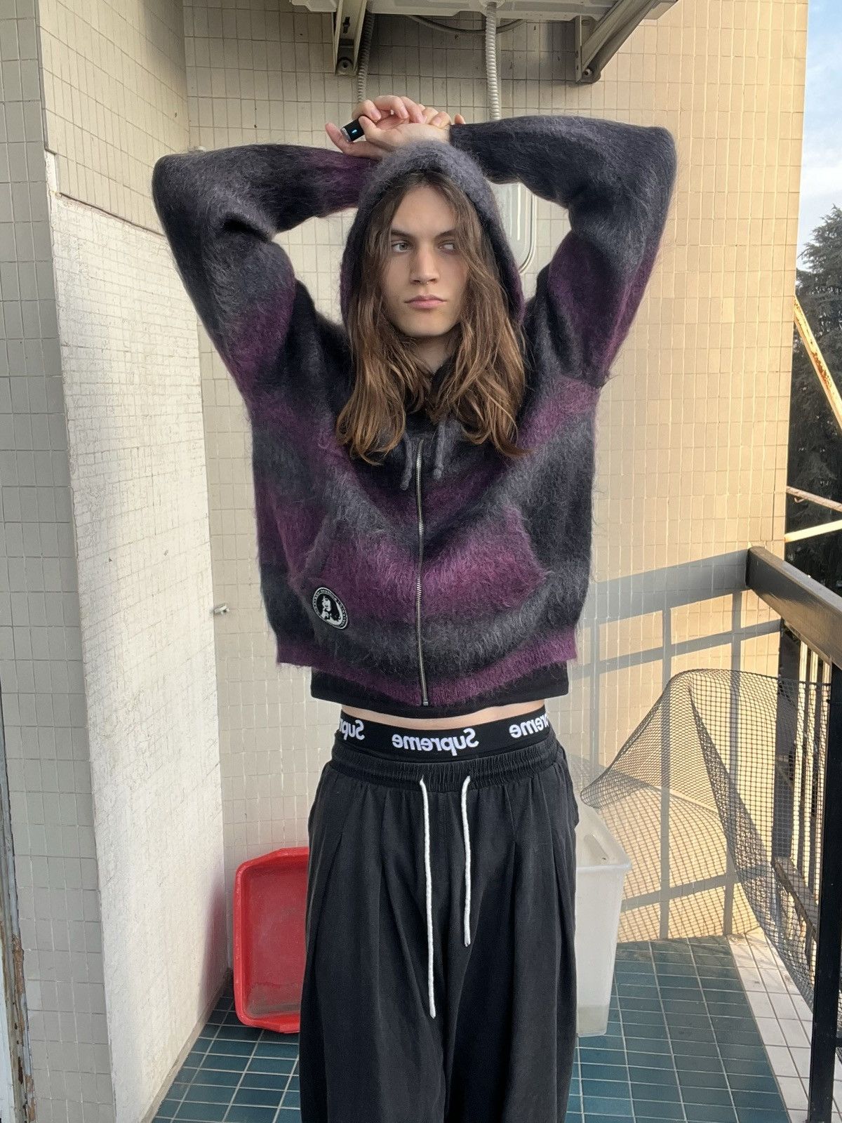 Hysteric Glamour × Supreme Supreme®/Hysteric Glamour Mohair Zip Up Hooded Sweater Size US M / EU 48-50 / 2 - 10 Thumbnail