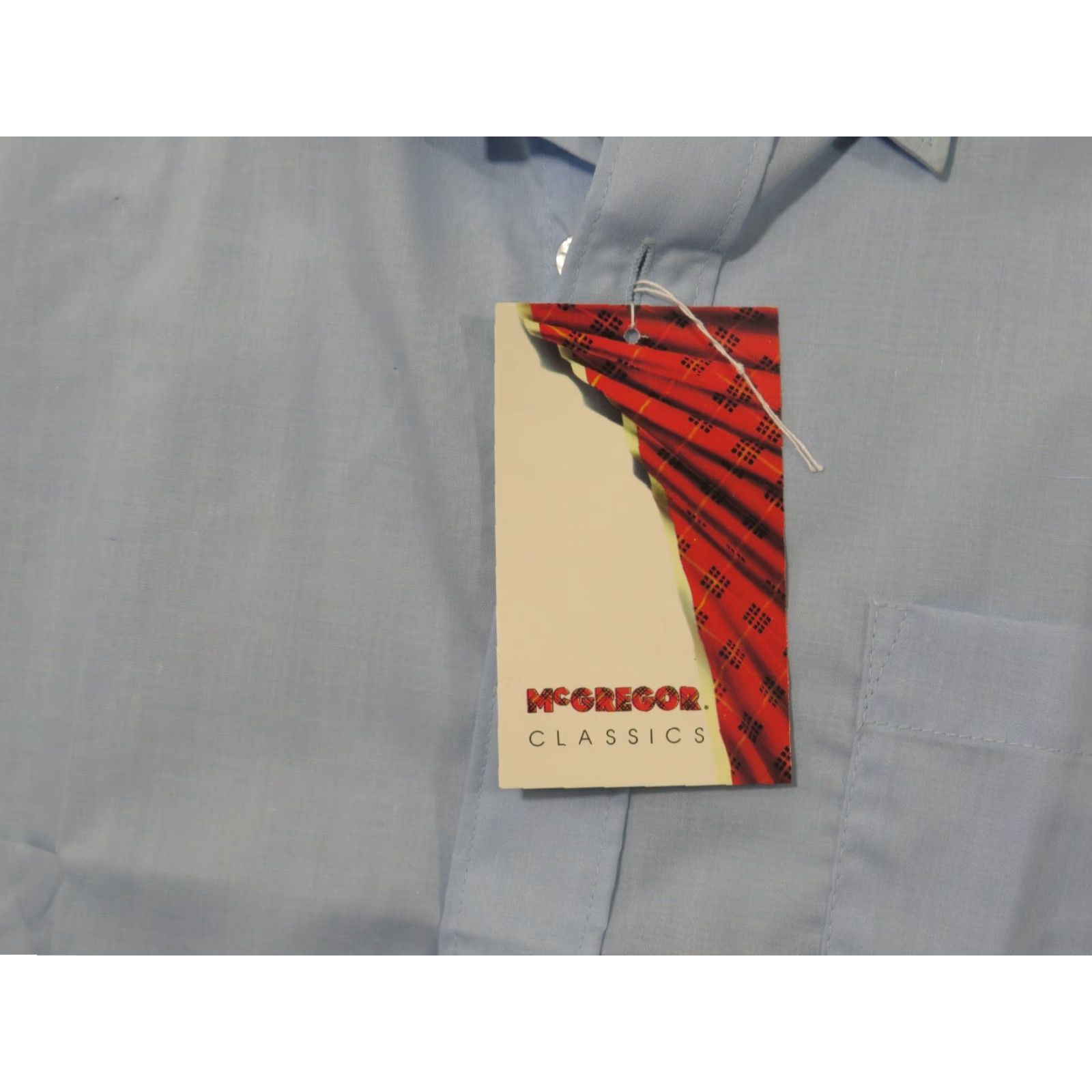 McGregor VINTAGE McGregor Shirt Blue Blue Solid Button-Up Short Sleeve Pocket Men's L Regular Button-Down Collar 17 Size US L / EU 52-54 / 3 - 4 Thumbnail